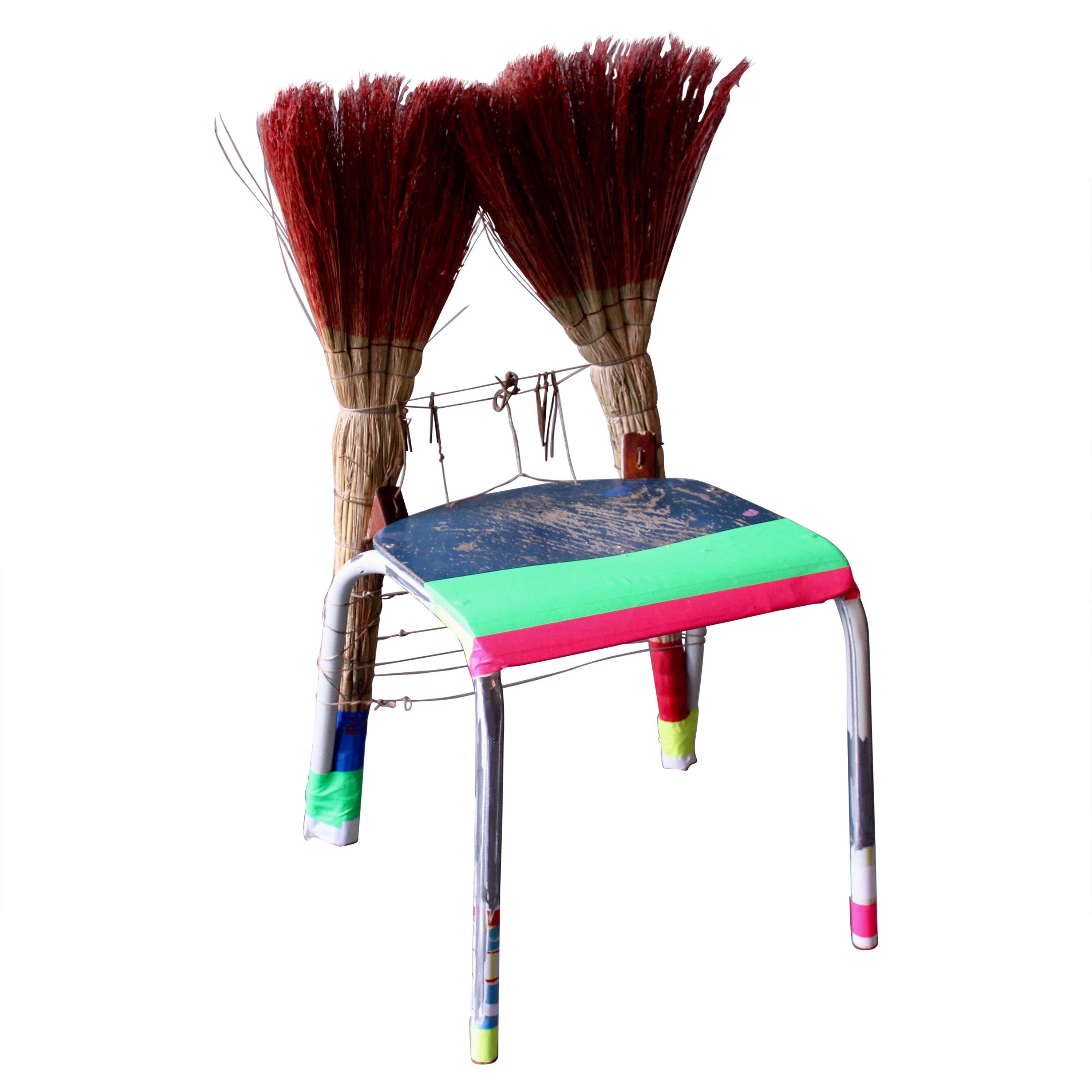 Functional Art Chair "Dust my Broom" by Markus Friedrich Staab For Sale