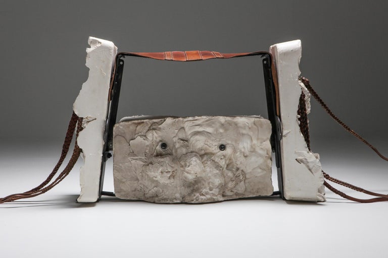 Leather Functional Art Chair / Stool 