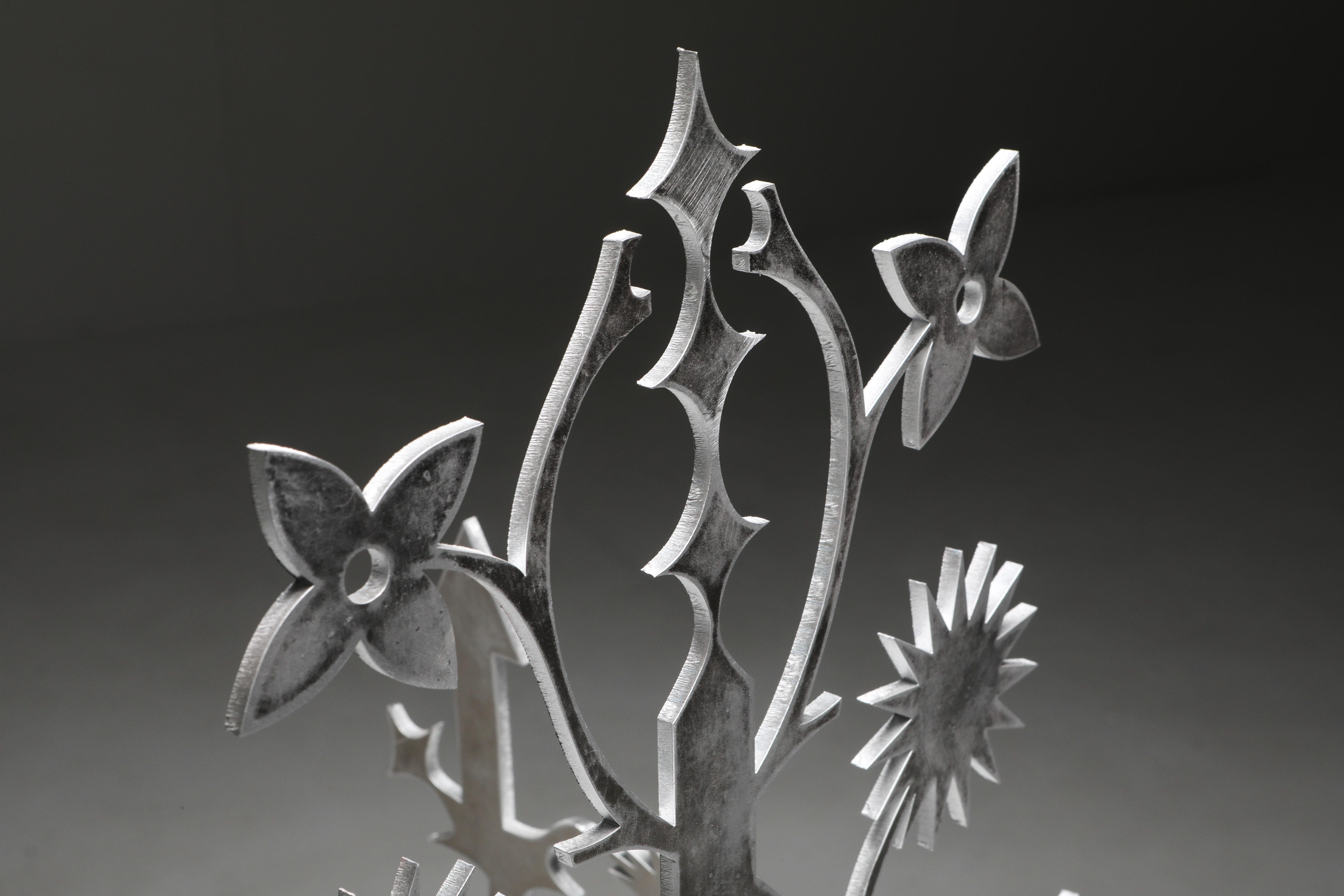 'Ornamentum 1' 6mm Lasered Aluminium Chair Orson Van Beek & Quinten Mestdagh For Sale 1
