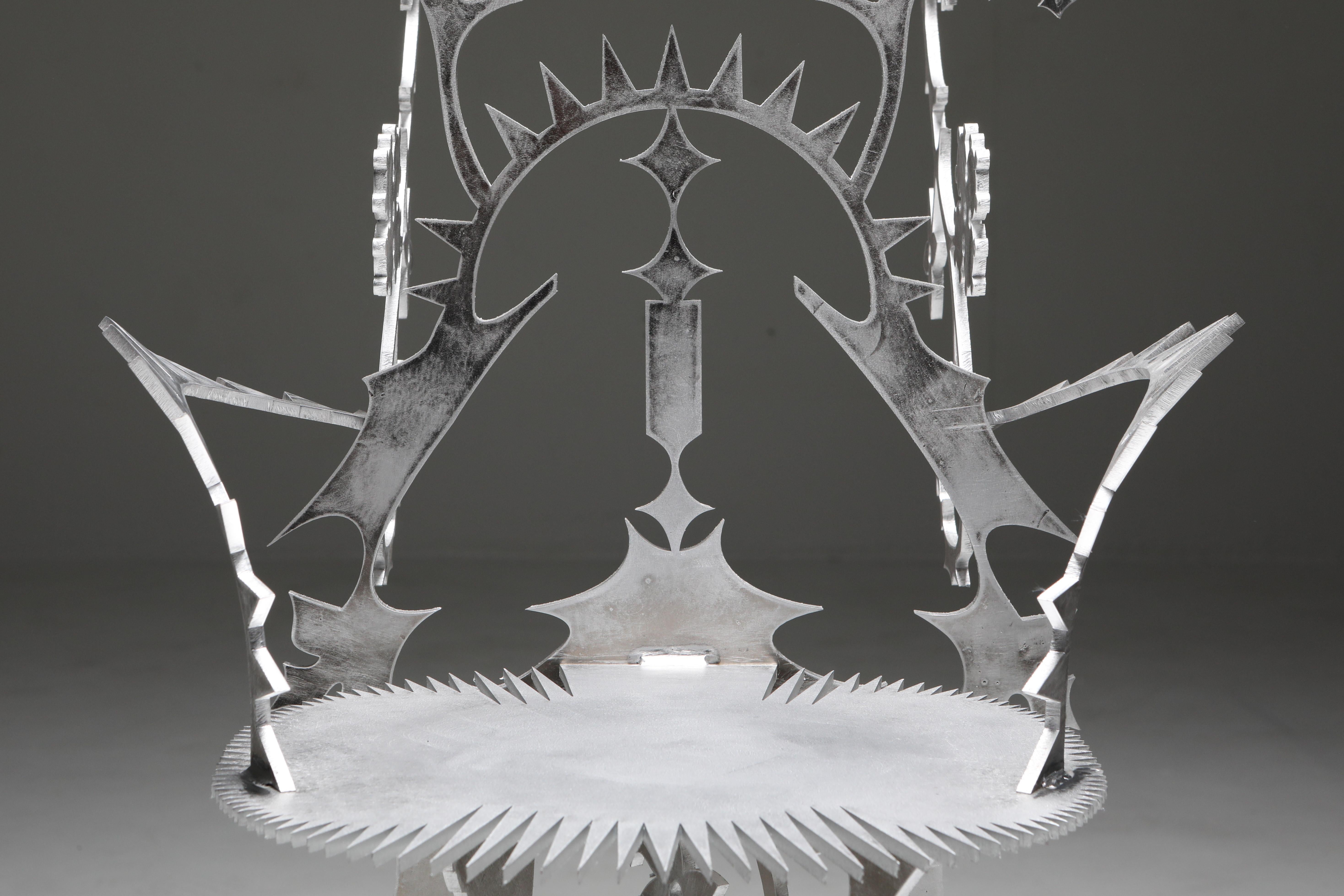 'Ornamentum 1' 6mm Lasered Aluminium Chair Orson Van Beek & Quinten Mestdagh For Sale 6