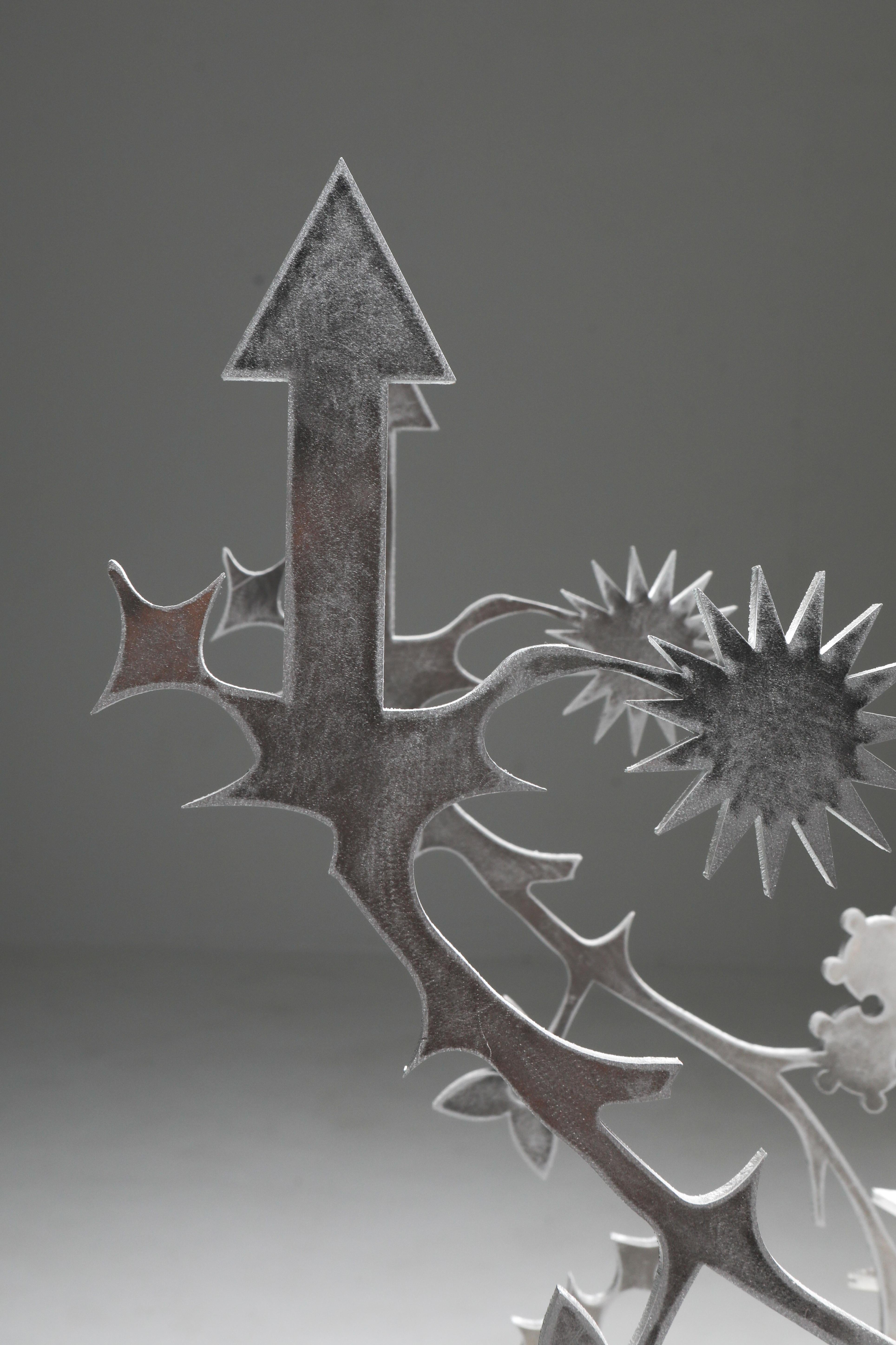 'Ornamentum 1' 6mm Lasered Aluminium Chair Orson Van Beek & Quinten Mestdagh For Sale 8