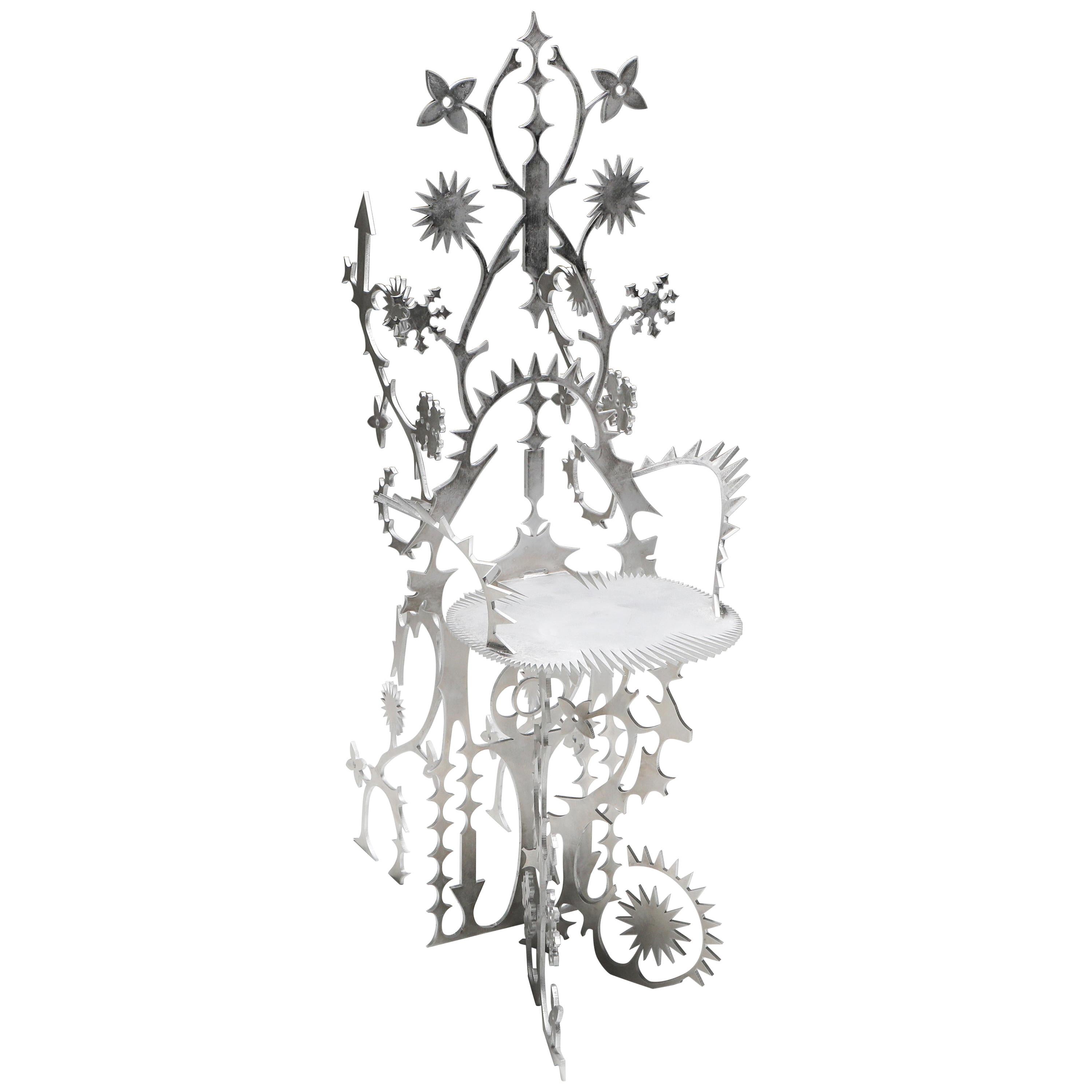 'Ornamentum 1' 6mm Lasered Aluminium Chair Orson Van Beek & Quinten Mestdagh For Sale