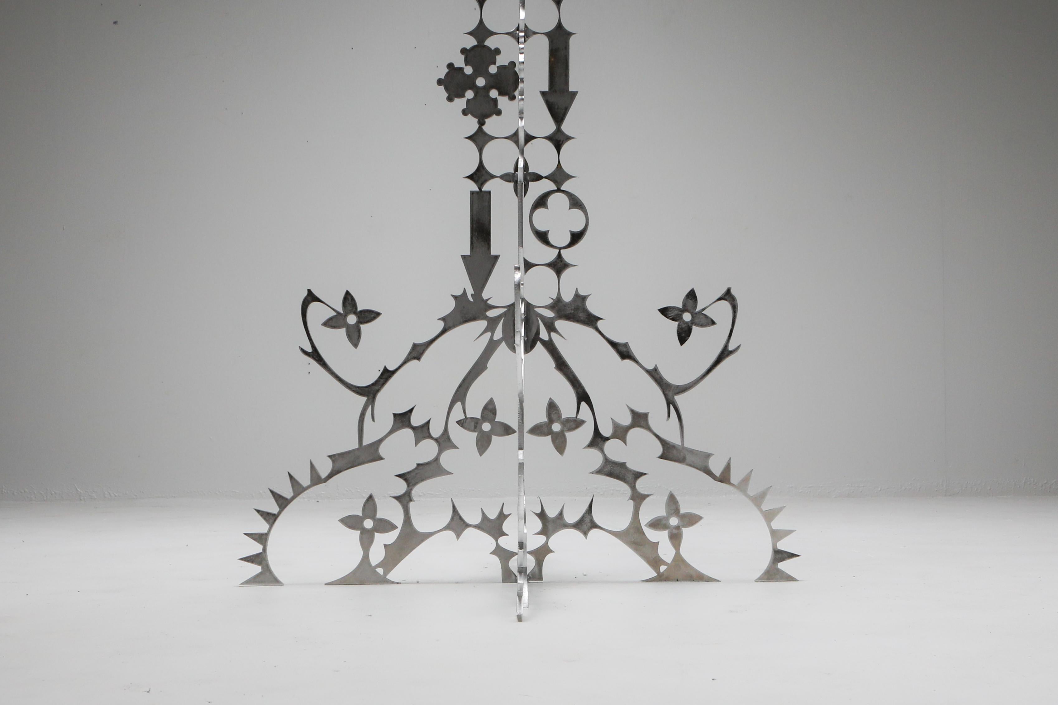 Belgian 'Ornamentum 3' 6mm Lasered Aluminium Sculpture Orson Van Beek & Quinten Mestdagh For Sale