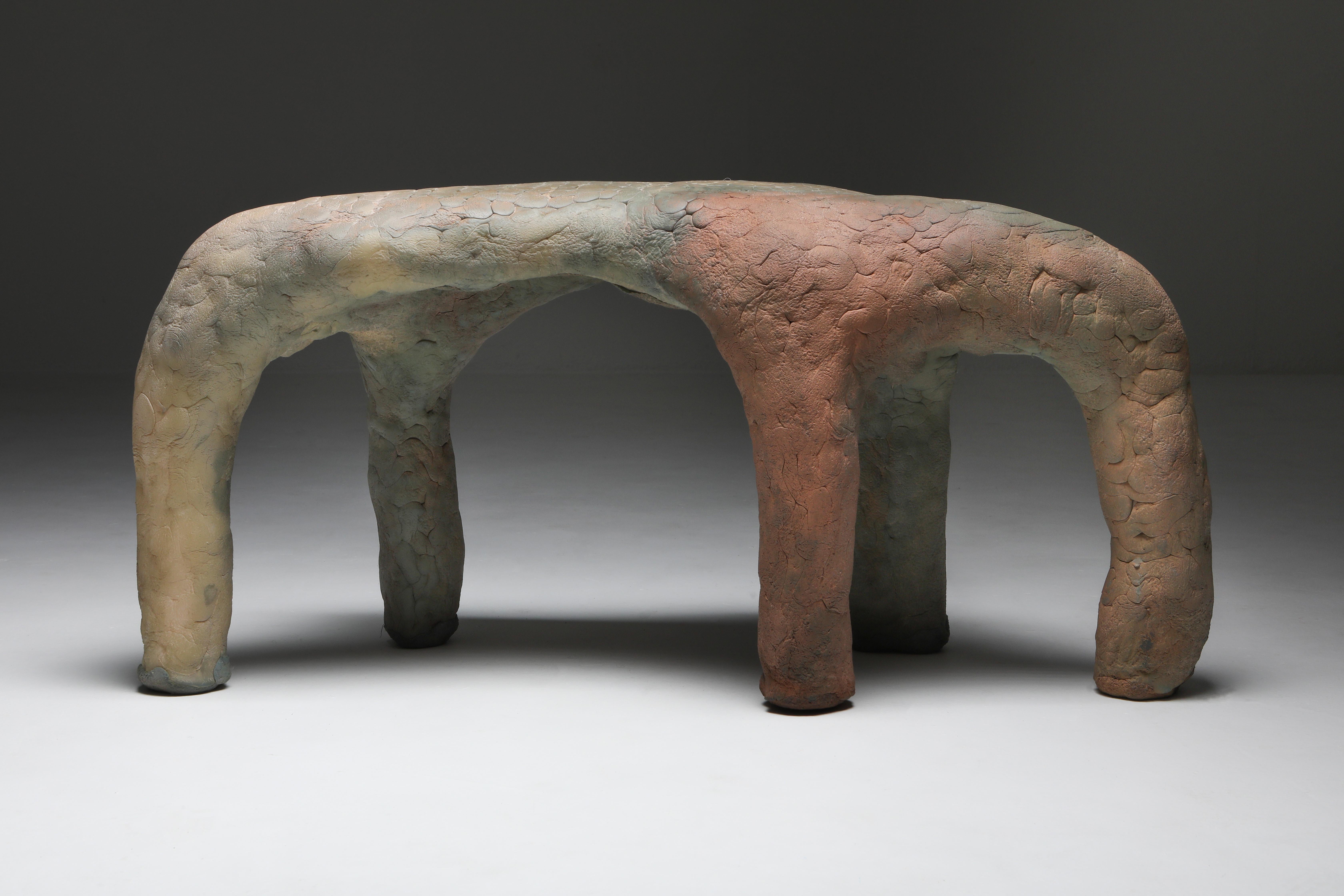 'Prosper & Prosper' Set of Two Soft Low Benches by Elissa Lacoste, France, 2020 For Sale 7