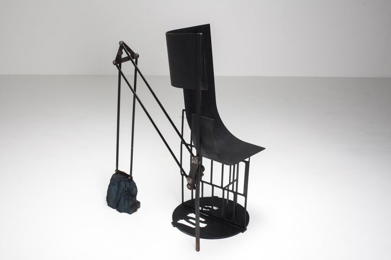 Collectible Design / Functional art, Lionel Jadot for Everyday Gallery, Belgium 2020

The chair made with scrap metal laser cuts and a prototype element of one of Lionel’s coffee table, the legs are made with the pantograph of a drawing table from
