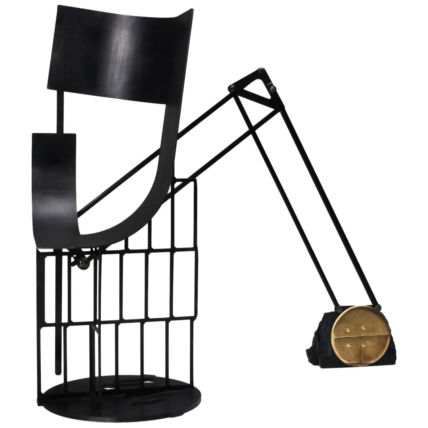 Functional art Throne / Chair "Black Caterpillar" by Lionel Jadot, 2020 For Sale