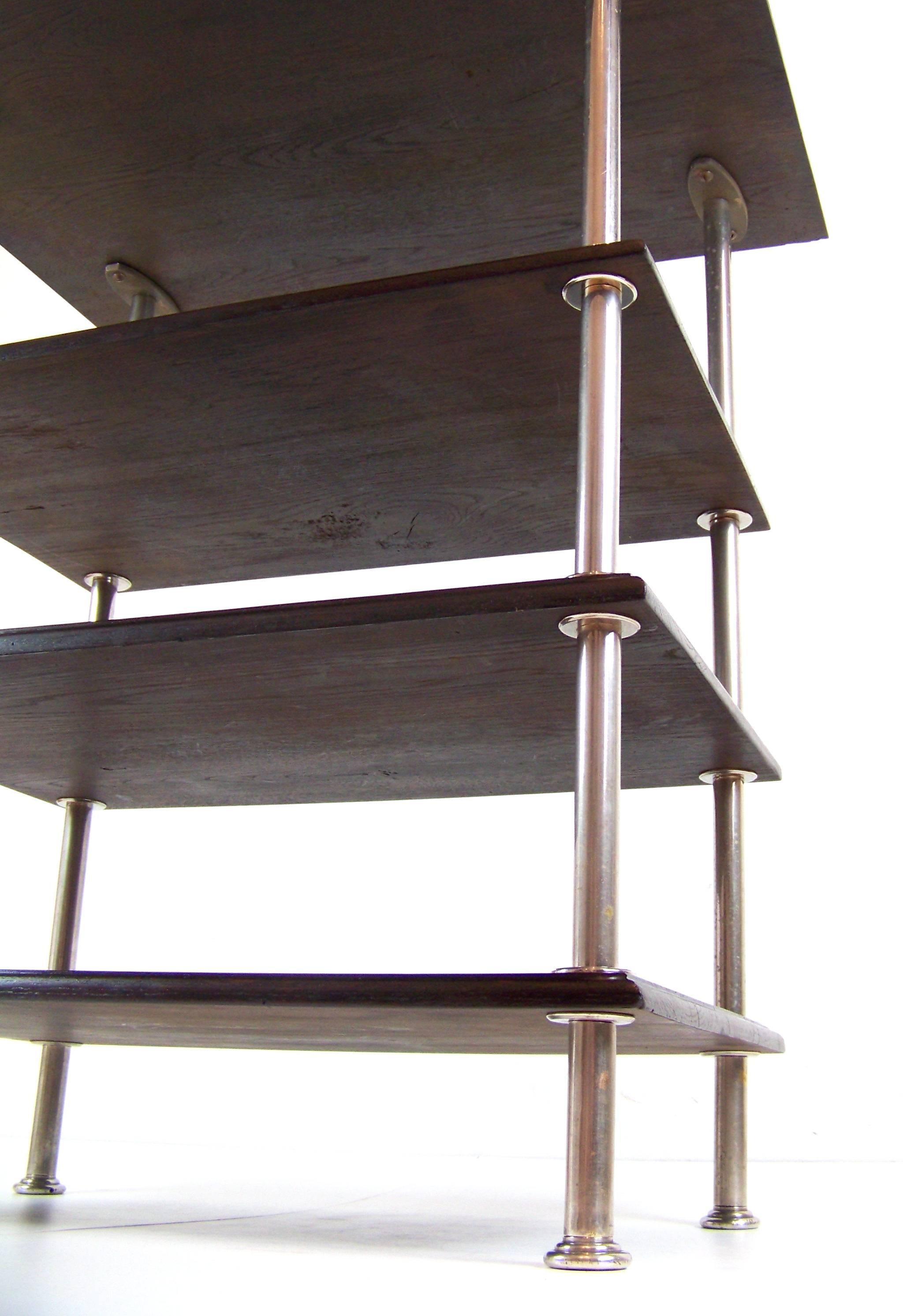 20th Century Functionalism Chromed Shelf, circa 1925