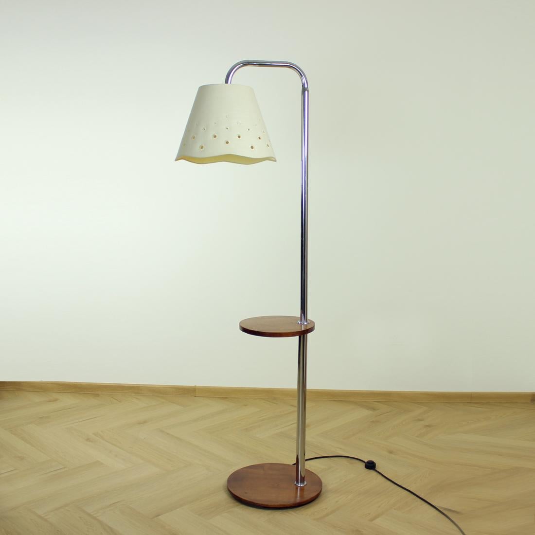 Art Deco Functionalism Floor Lamp by Jindrich Halabala, Czechoslovakia 1930s For Sale