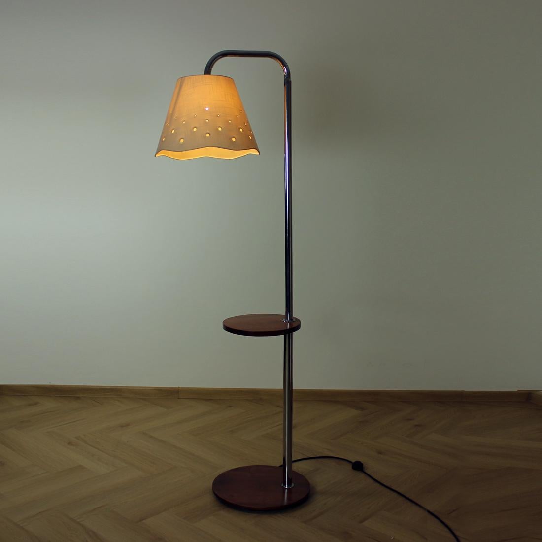 Functionalism Floor Lamp by Jindrich Halabala, Czechoslovakia 1930s In Excellent Condition For Sale In Zohor, SK