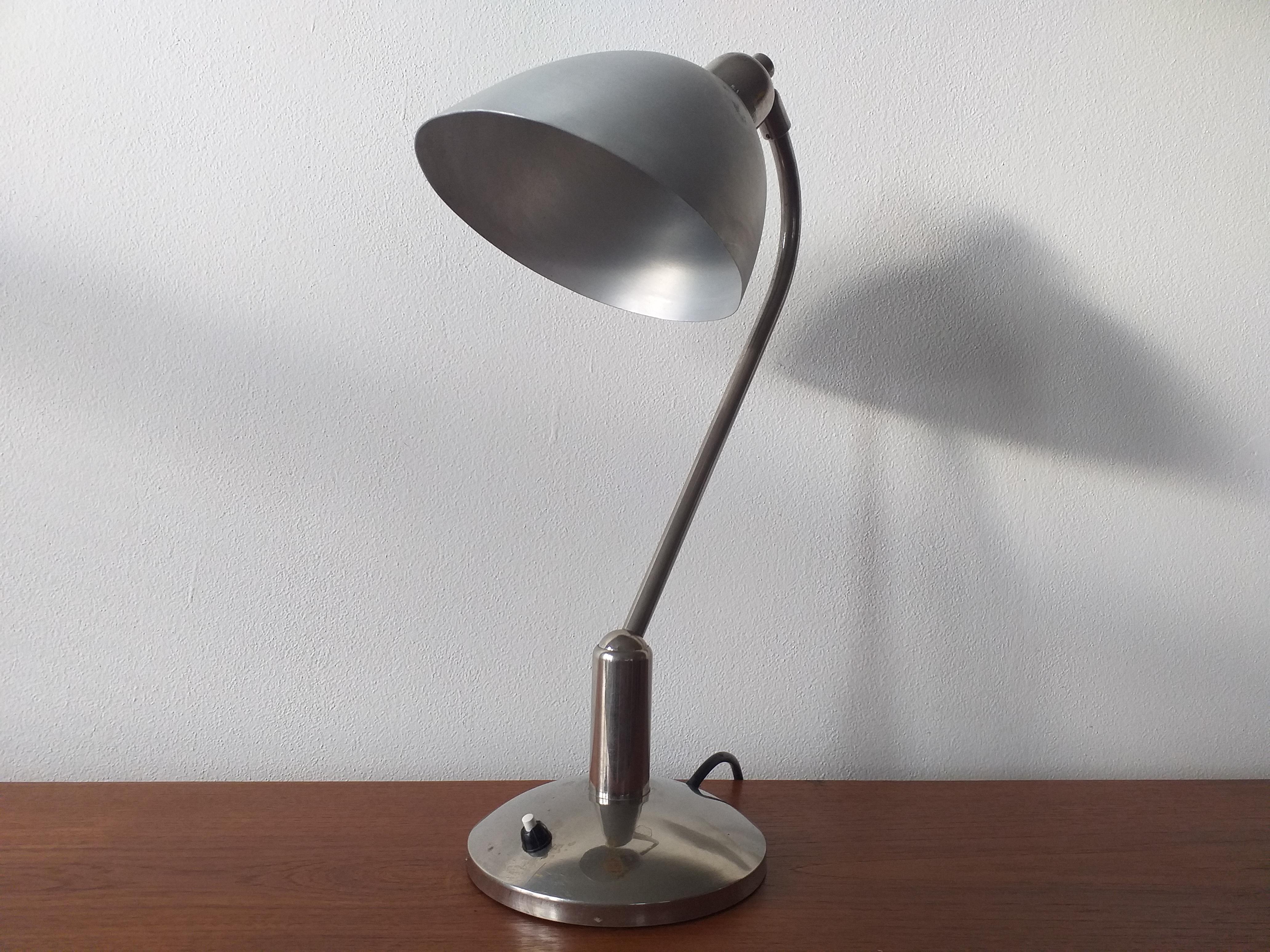 Functionalism Table Lamp Designed by Franta Anyz, Bauhaus, 1930s In Good Condition In Praha, CZ