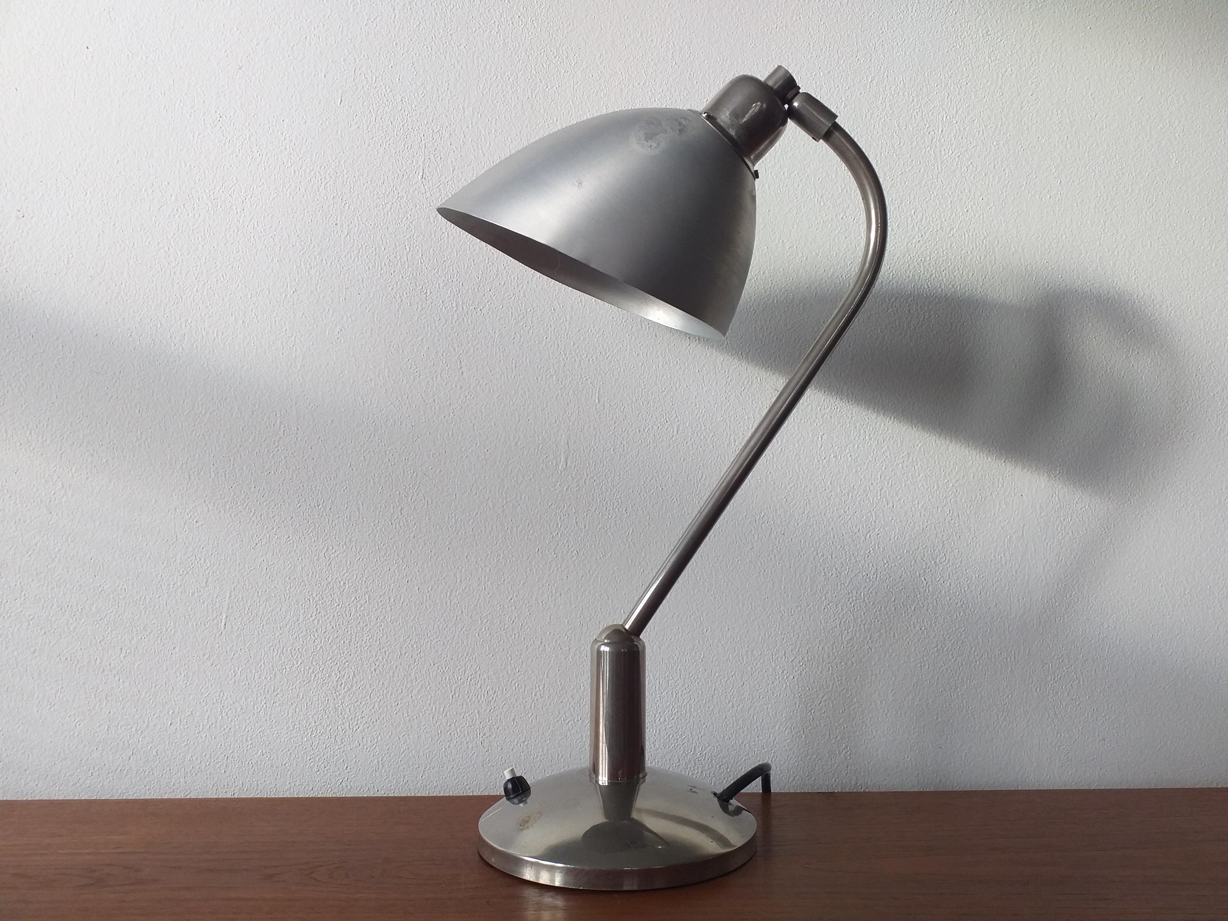 Mid-20th Century Functionalism Table Lamp Designed by Franta Anyz, Bauhaus, 1930s