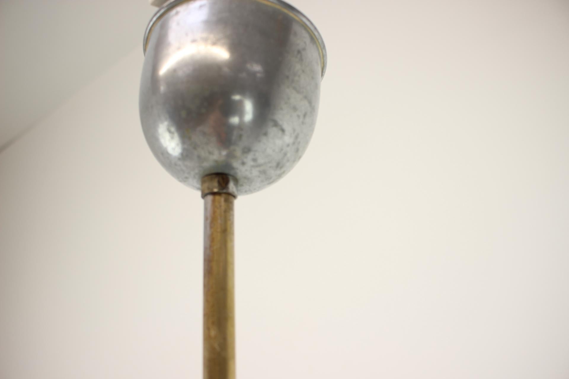 European Functionalist / Art Deco Chandelier, 1930's, Czechoslovakia For Sale