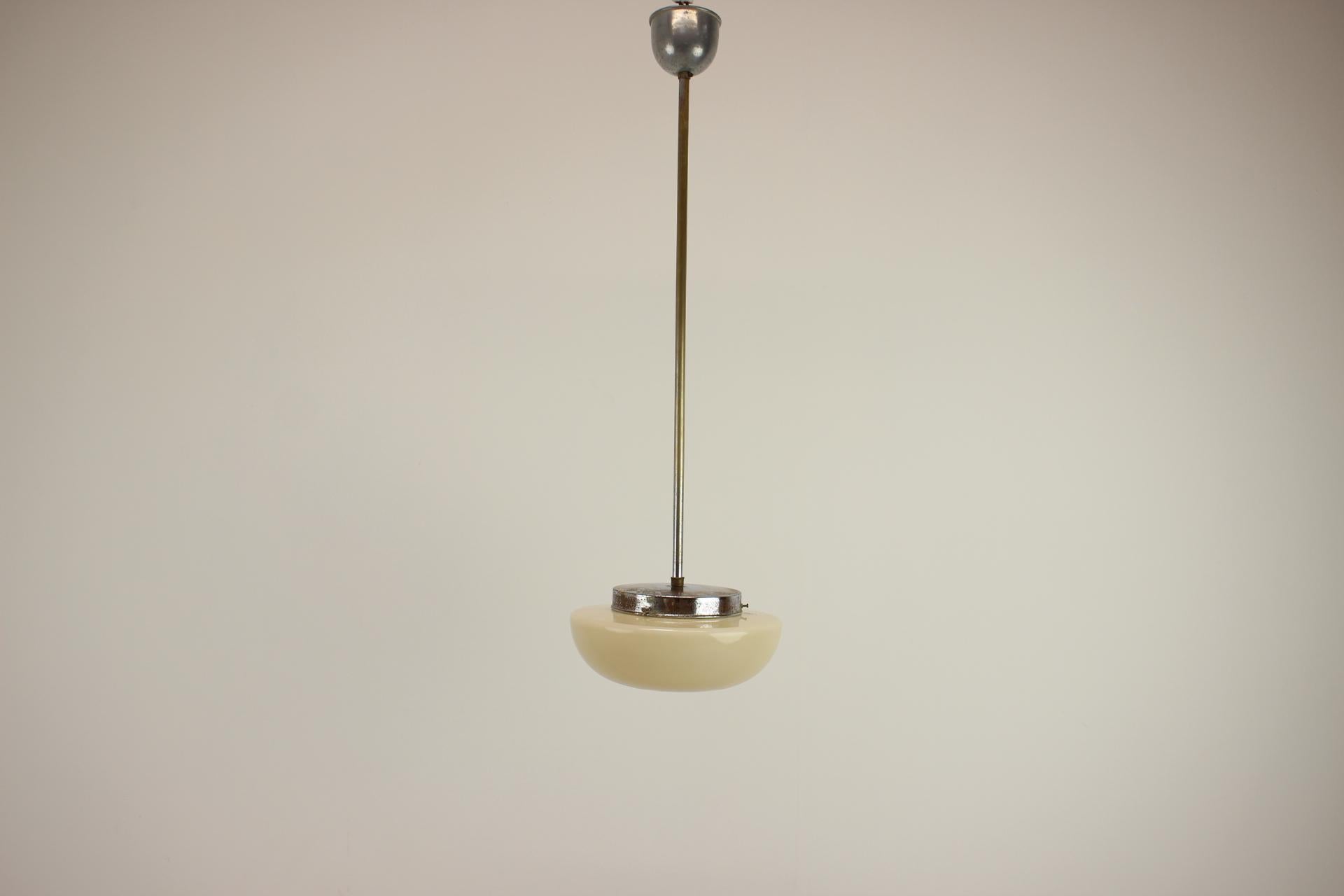 Functionalist / Art Deco Chandelier, 1930's, Czechoslovakia For Sale 3