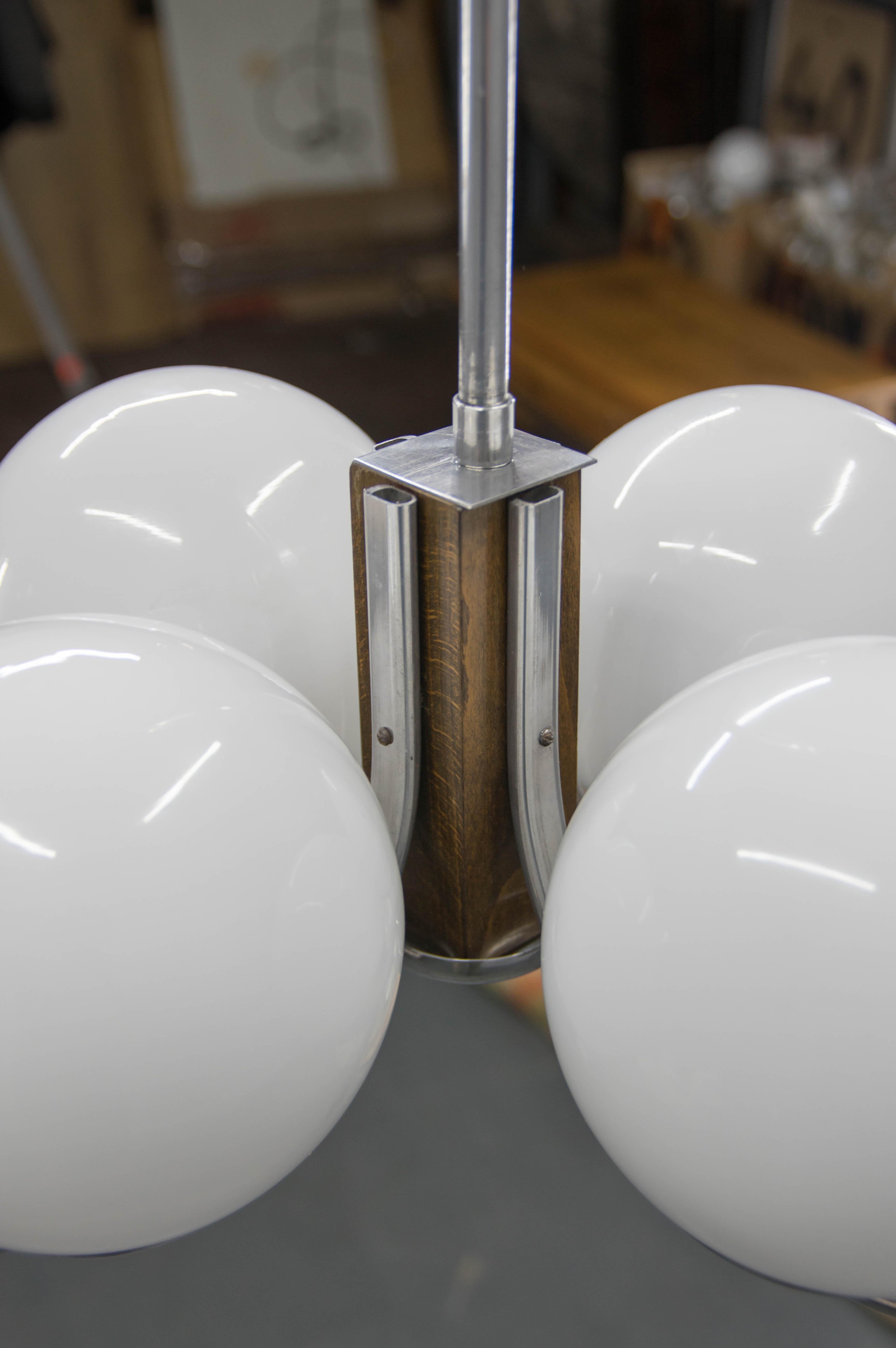 Funktionalistischer / Bauhaus-Kronleuchter, 1930er Jahre (Mitte des 20. Jahrhunderts) im Angebot