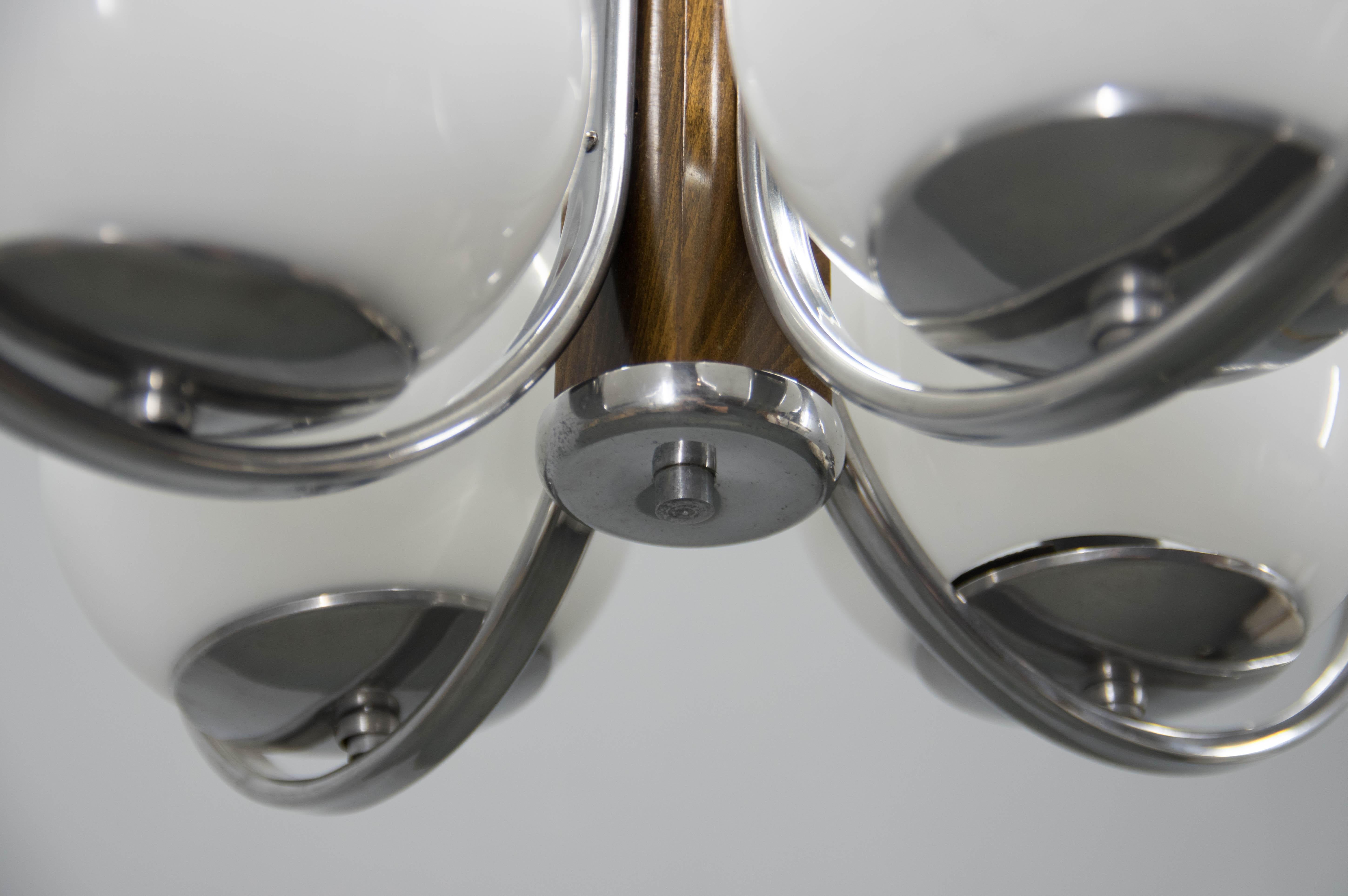 Funktionalistischer / Bauhaus-Kronleuchter, 1930er Jahre im Angebot 1