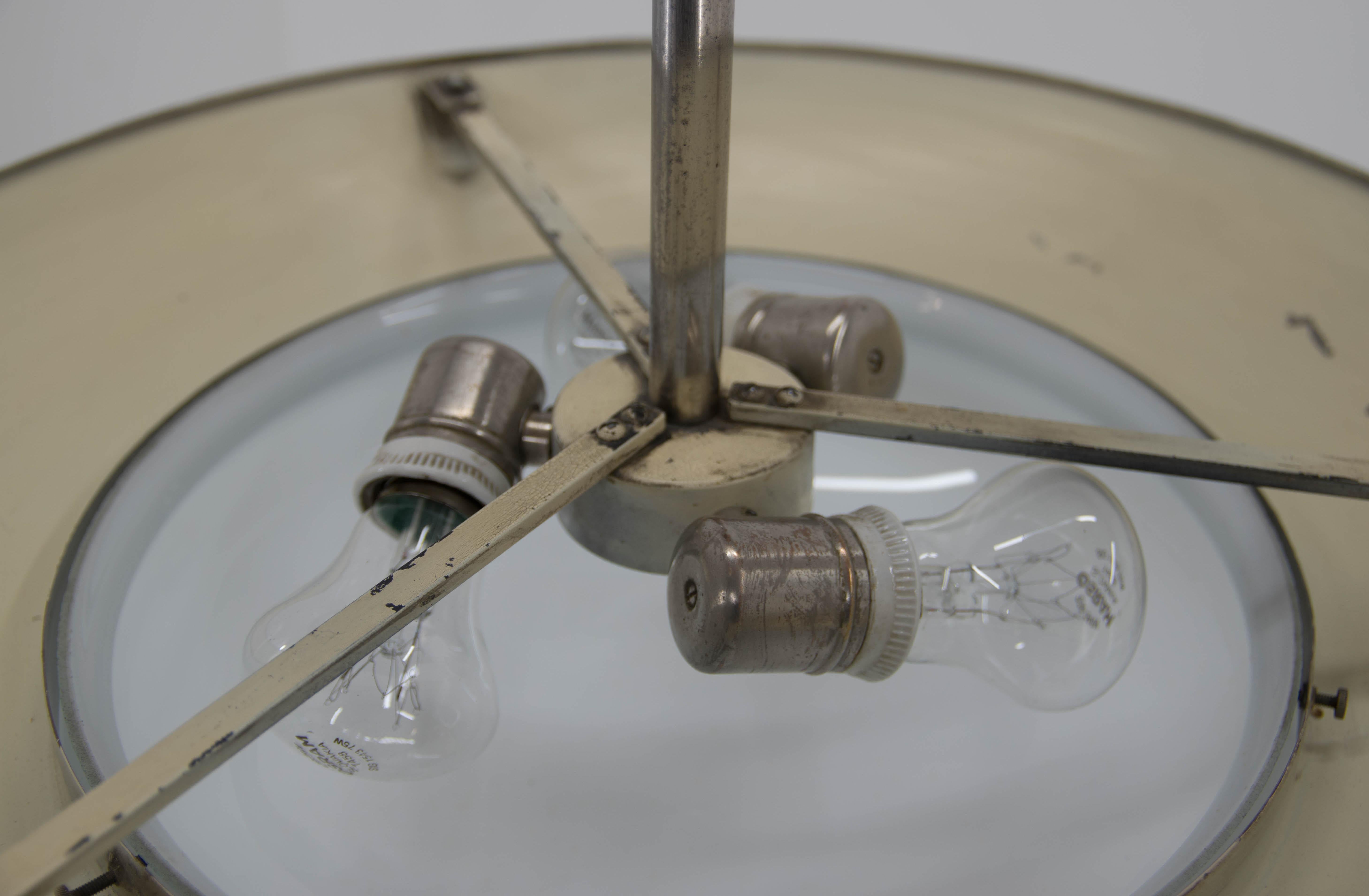 Functionalist / Bauhaus Chandelier by Franta Anyz, 1920s In Good Condition For Sale In Praha, CZ