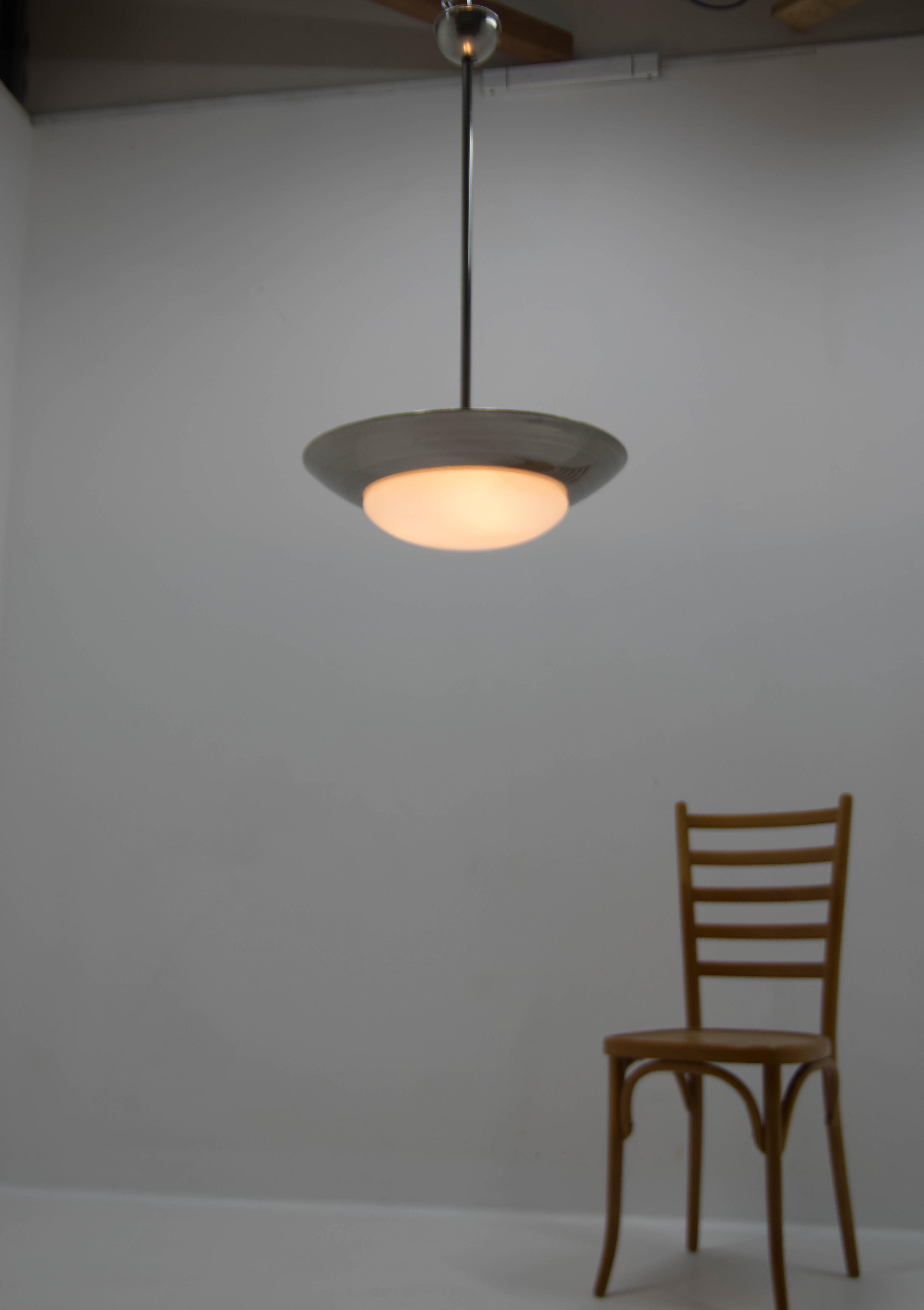 Early 20th Century Functionalist / Bauhaus Chandelier by Franta Anyz, 1920s For Sale