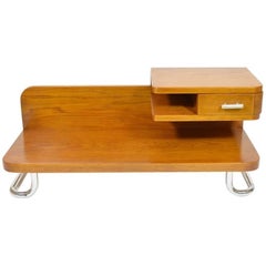 Functionalist Bedside Table from Kovona, 1940s Vintage Functionalist Bedside Table from Kovona, 1940s Vintage