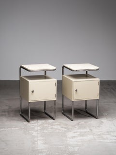 Funktionalistische Nachttische von Pauli Blomstedt, J.Merivaara, Finnland, 1930er Jahre