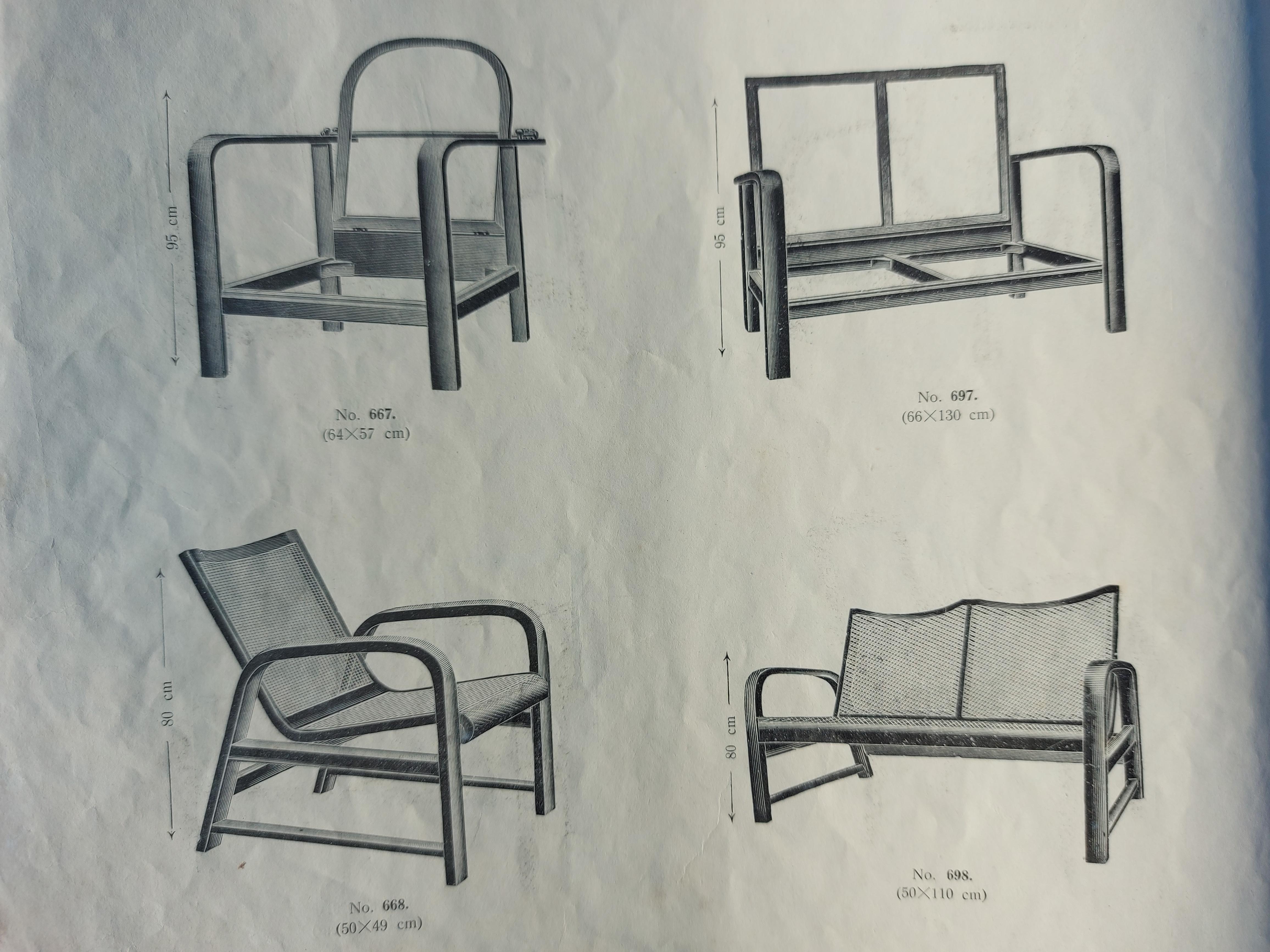 Chaise longue fonctionnelle en bois courbé n°668 Thonet Debrecen en vente 4
