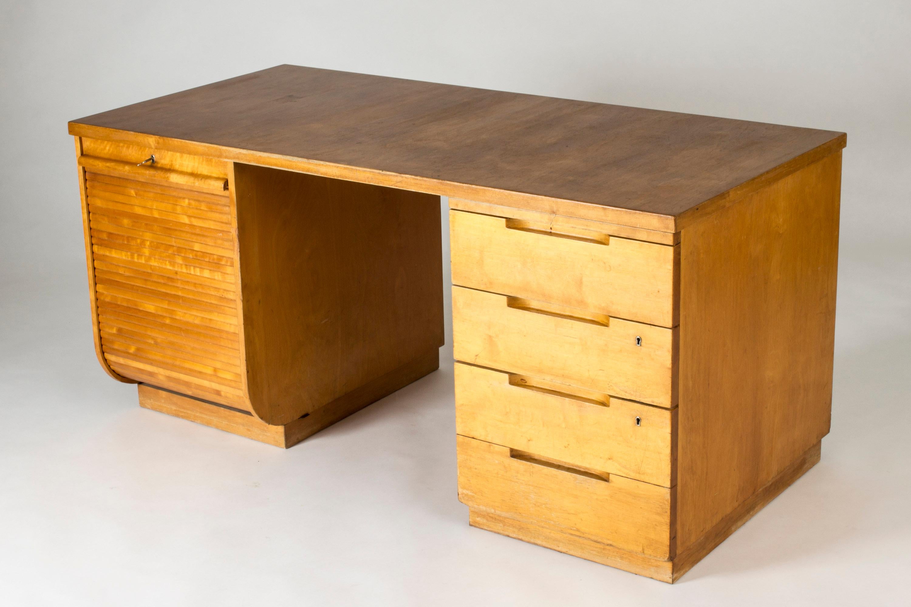 Functionalist Birch Desk by Alvar Aalto for Artek, Finland, 1930s For Sale 3