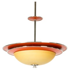 Functionalist ceiling light by Erik Tidstrand, Nordiska Kompaniet, Sweden, 1930s