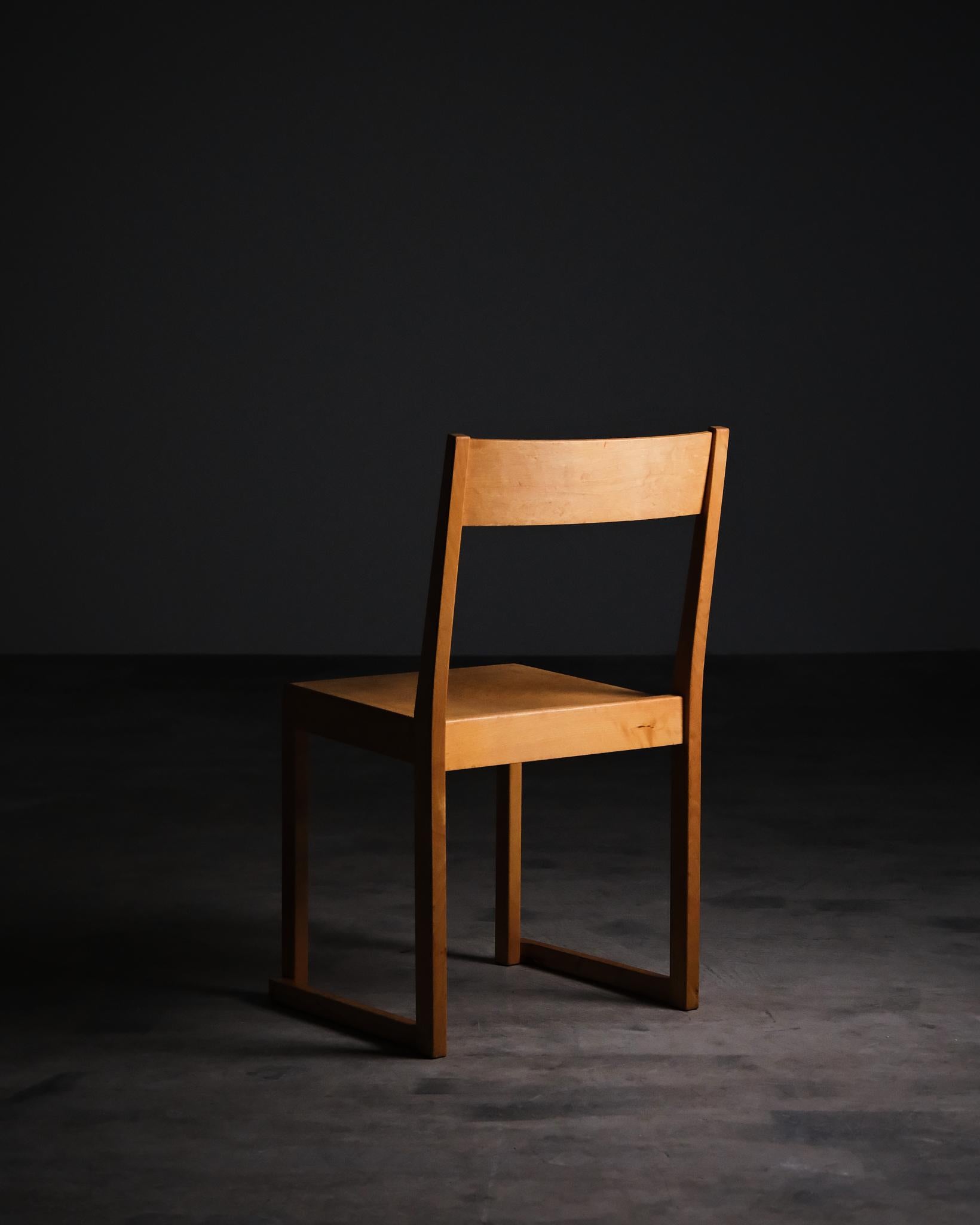 Funktionalistischer Stuhl 'Orchestra' von Sven Markelius, Bodafors, Schweden 1930er Jahre (Birke) im Angebot