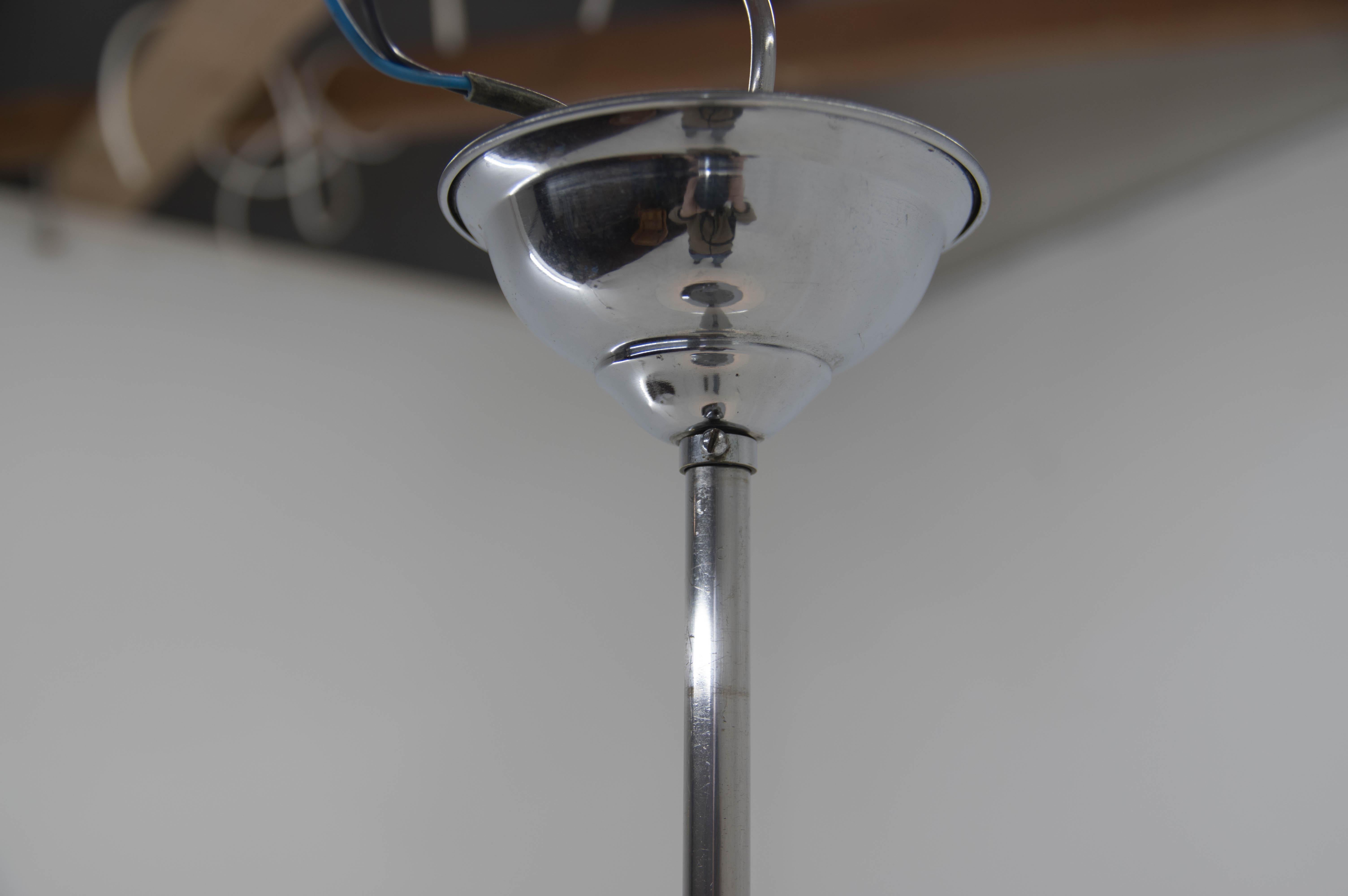 Glass Functionalist Chandelier, 1930s For Sale