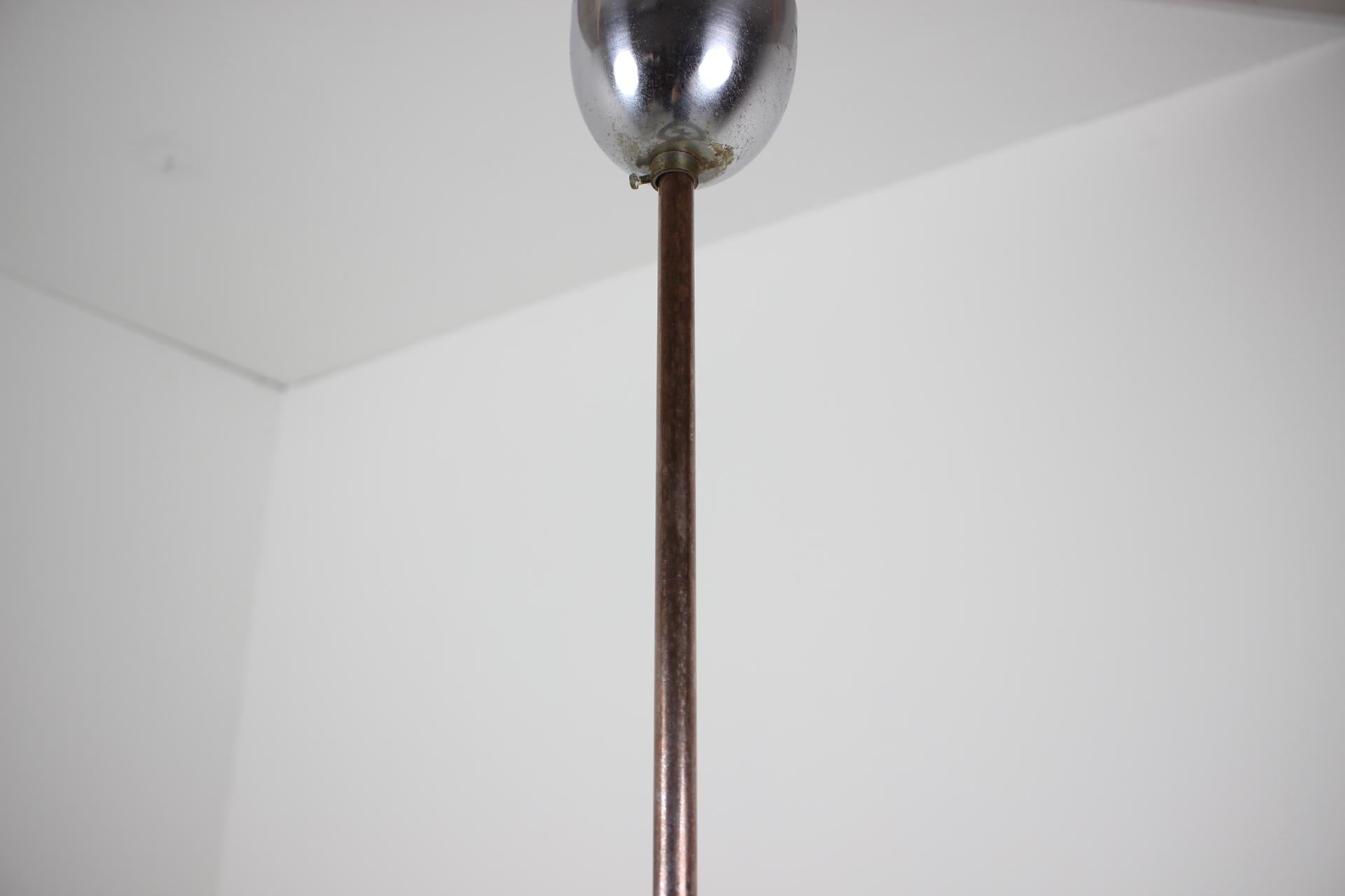 Metal Functionalist Chrome Pendant UFO by Josef Hurka for Napako, 1930s For Sale