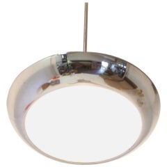 Functionalist Chrome Pendant UFO by Josef Hurka for Napako, 1930s
