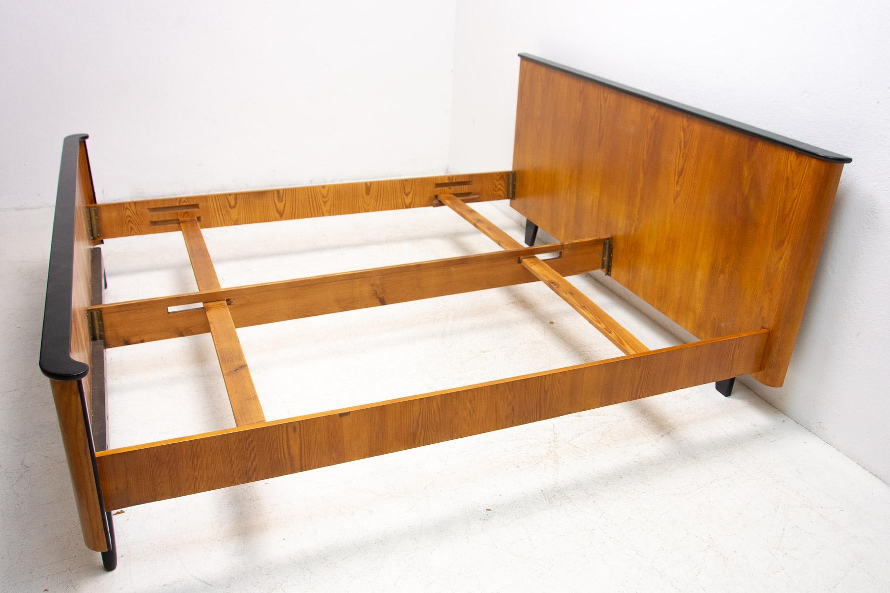 20th Century Functionalist Double Bed by Jindřich Halabala for UP Závody, 1950's