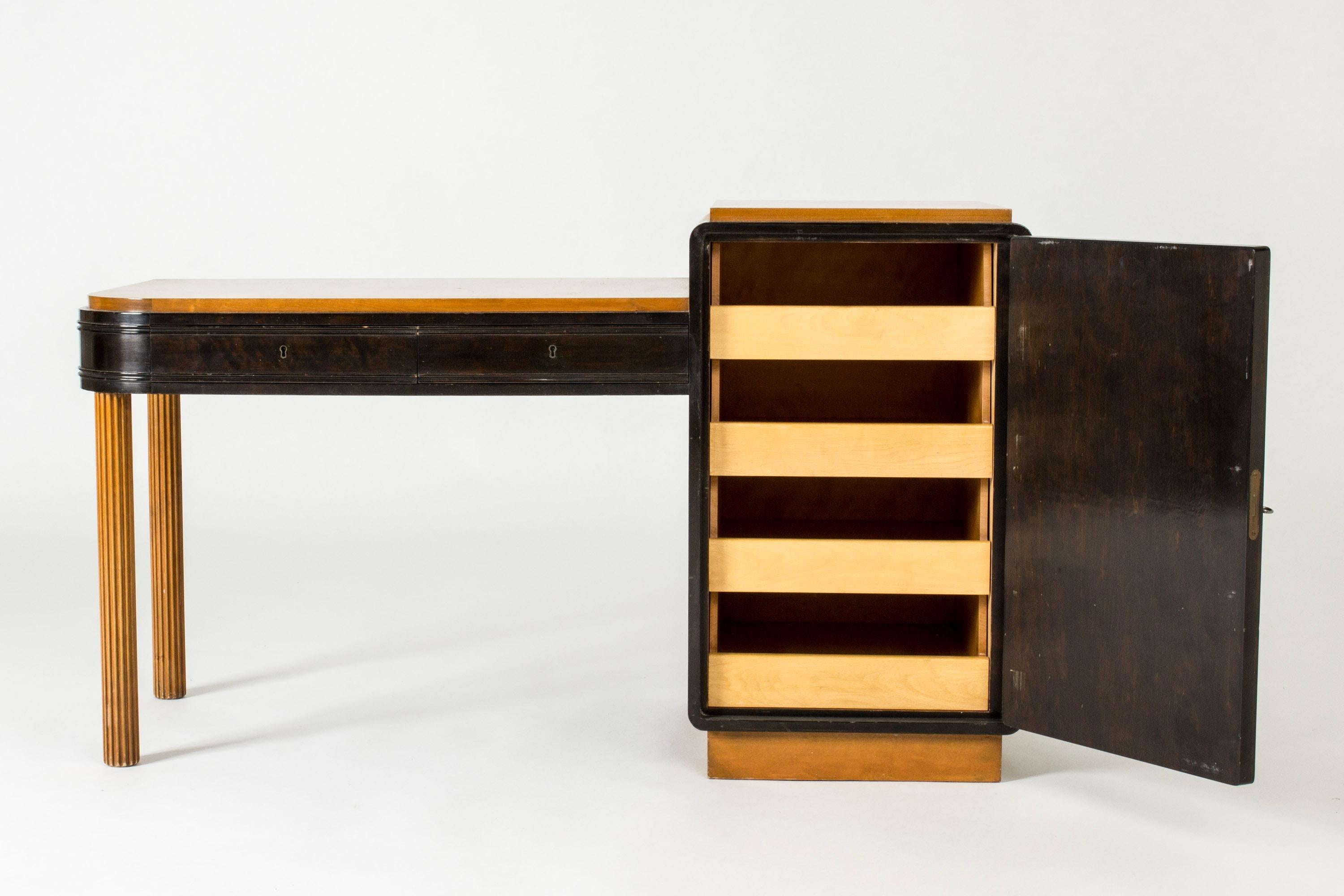 Swedish Functionalist Entryway bench by Axel Einar Hjorth, NK, Sweden, 1930s For Sale