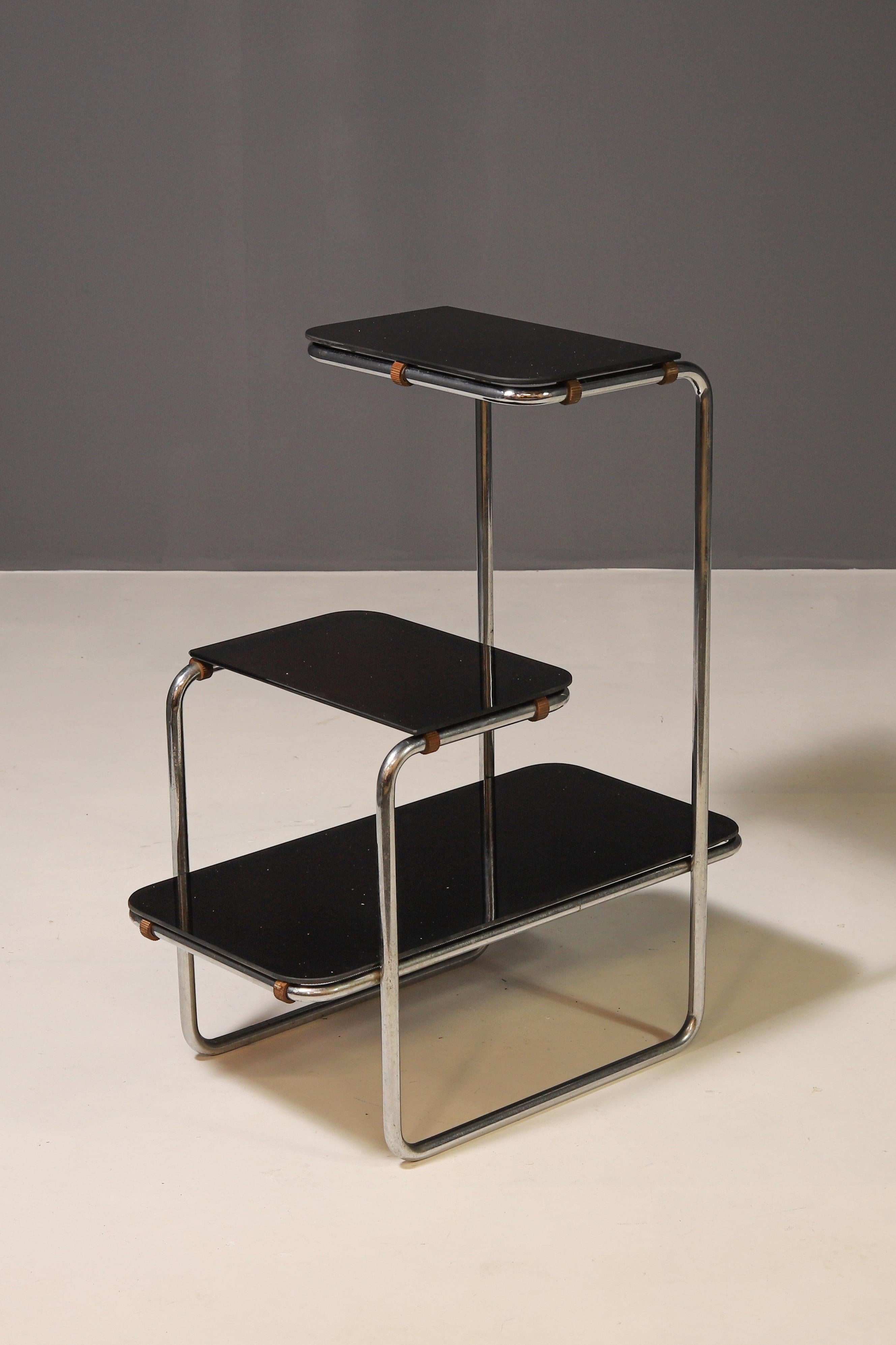 Functionalist Étagère  Robert Slezák / Kovona, 1930s–1940s In Good Condition For Sale In Prague 8, CZ