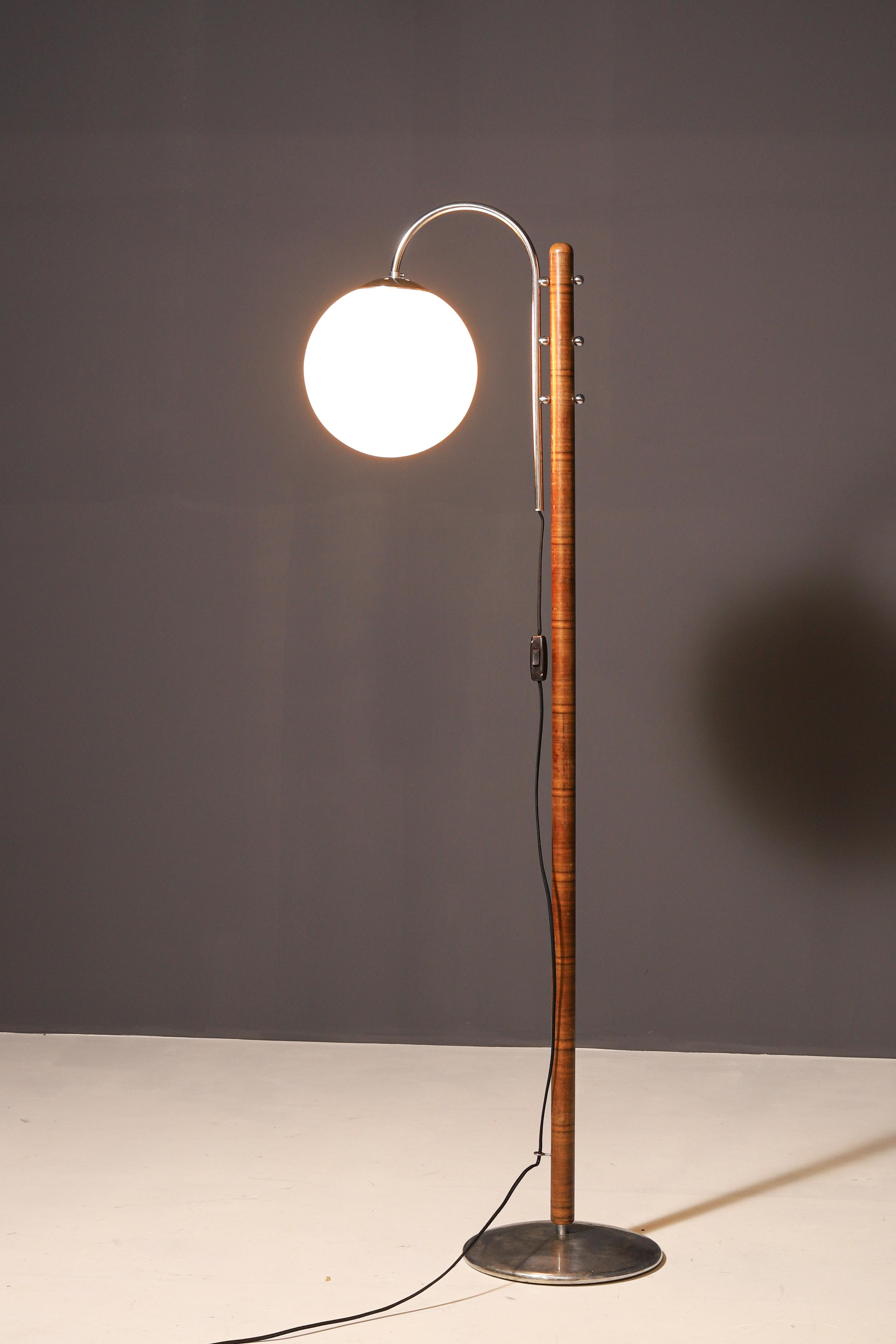 Czech Functionalist Floor Lamp  Jindřich Halabala, 1930 For Sale