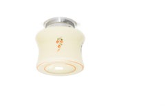 Functionalist Flush Mount Ceiling Light, 1950s, UL-ready