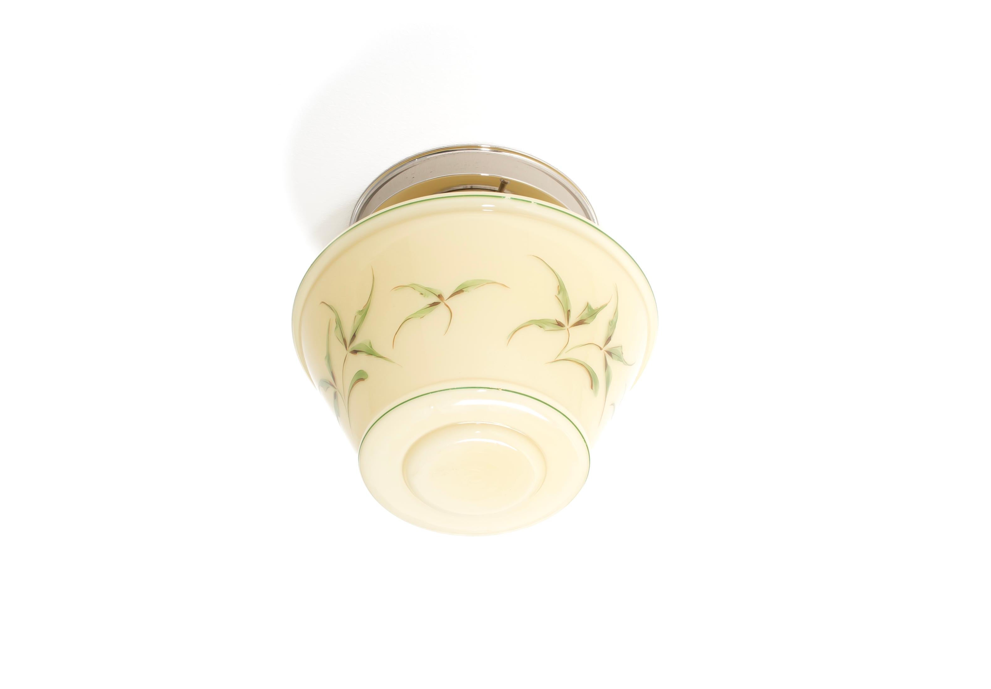 Norwegian Functionalist Flush Mount Ceiling Light, 1950s For Sale