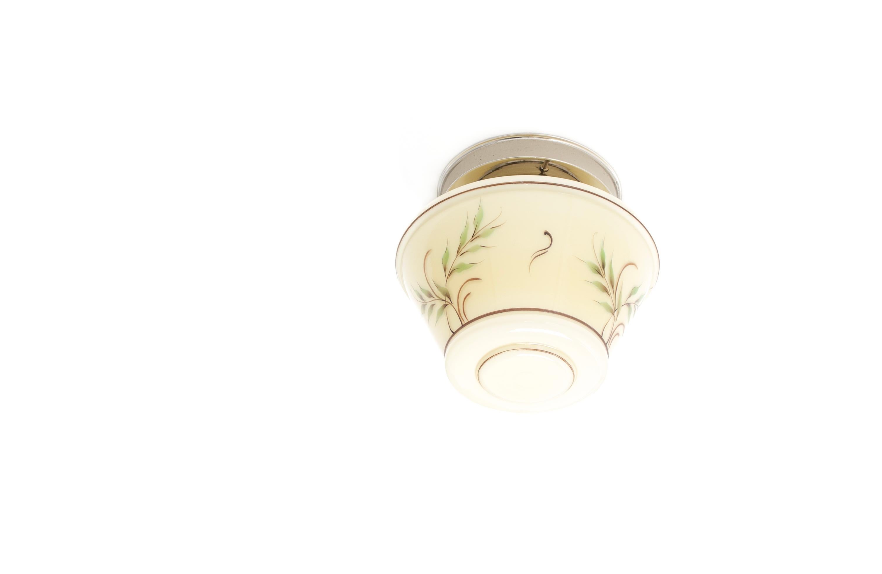 Norwegian Functionalist Flush Mount Ceiling Light, 1950s For Sale