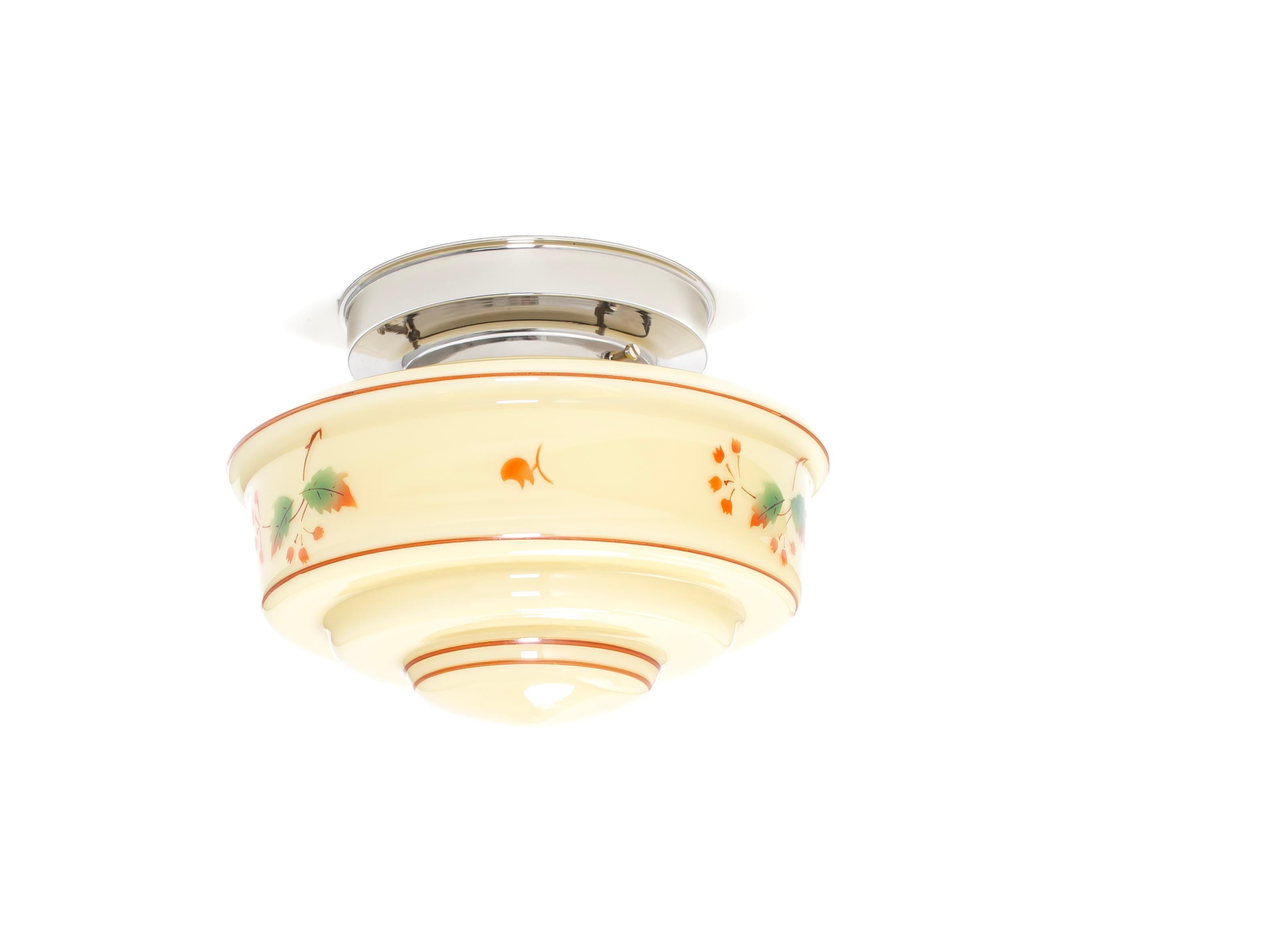Norwegian Functionalist Flush Mount Ceiling Light, 1950s For Sale