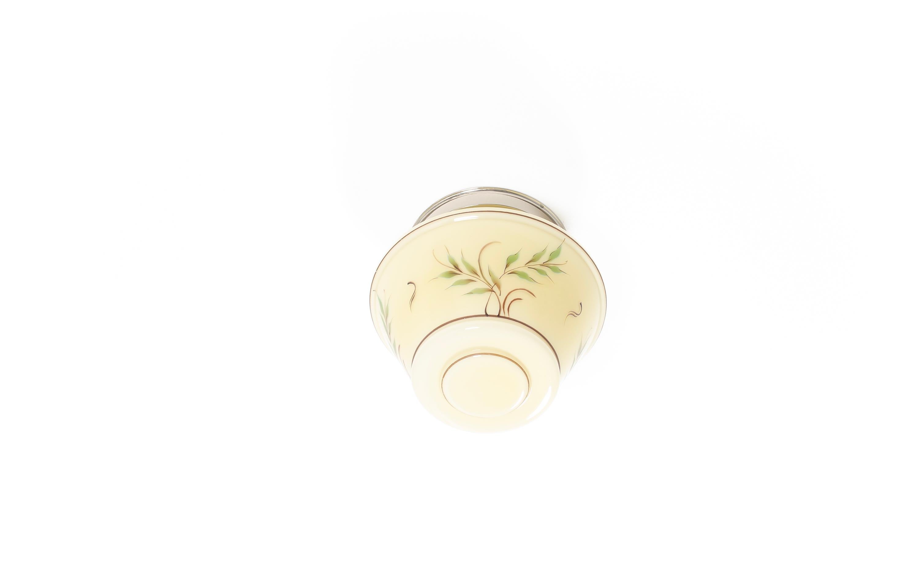 Functionalist Flush Mount Ceiling Light, 1950s In Good Condition For Sale In Oslo, NO