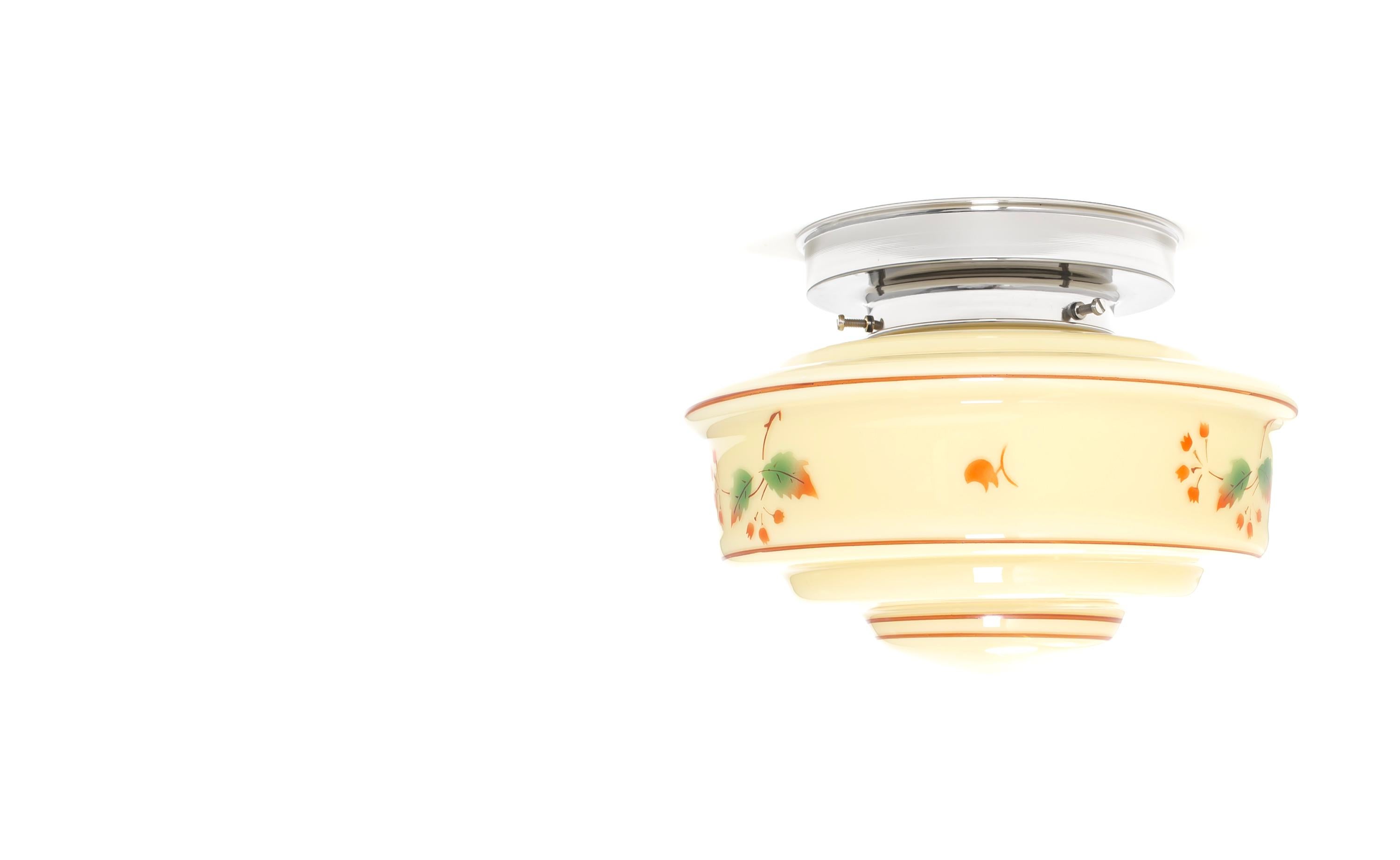 Mid-20th Century Functionalist Flush Mount Ceiling Light, 1950s For Sale