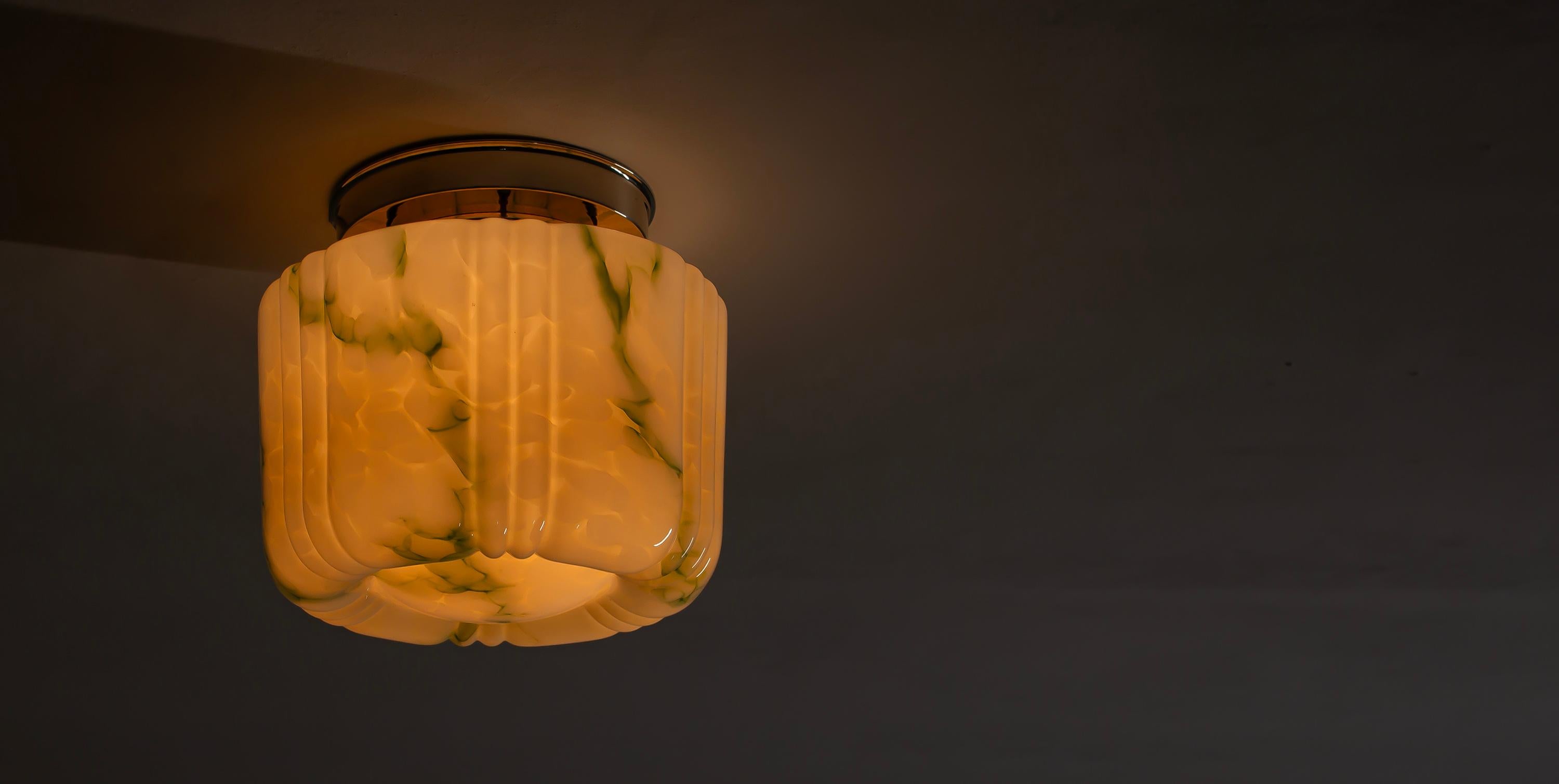 Scandinavian Flush Mount Ceiling Light, 1950s For Sale 1