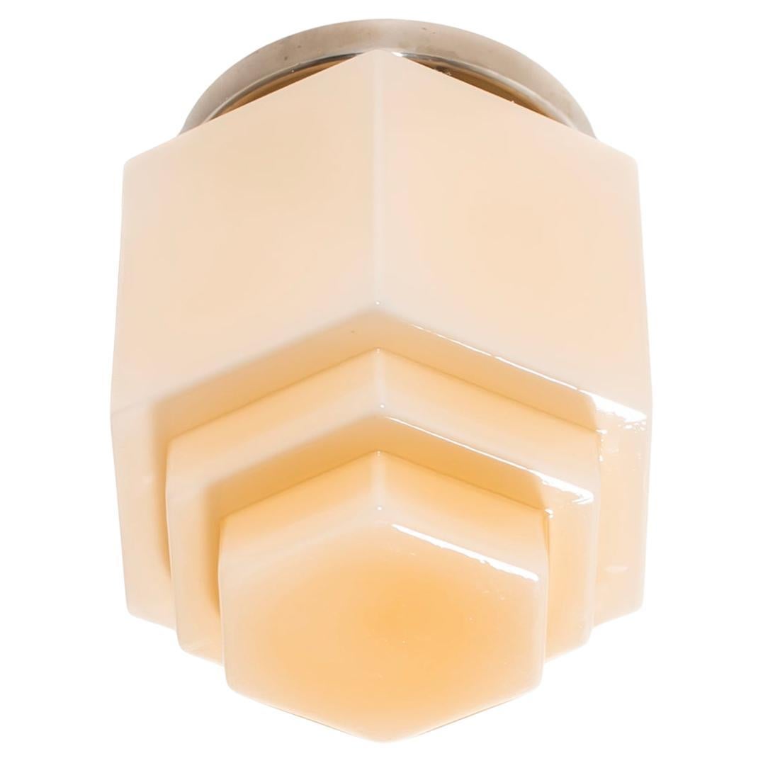 Functionalist Flush Mount Ceiling Light, 1950s