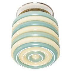 Functionalist Flush Mount Ceiling Light, 1950s