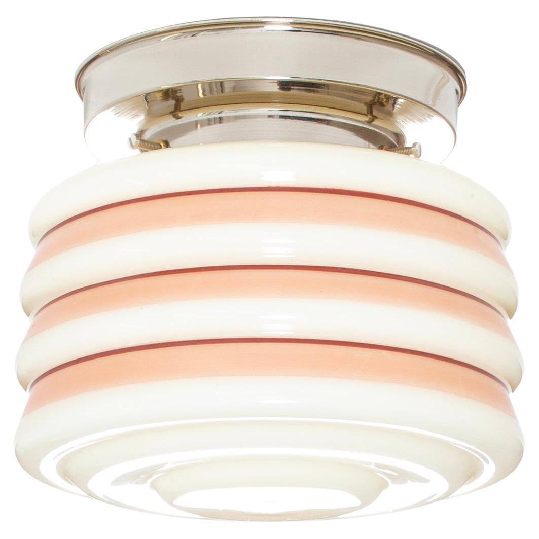 Functionalist Flush Mount Ceiling Light, 1950s