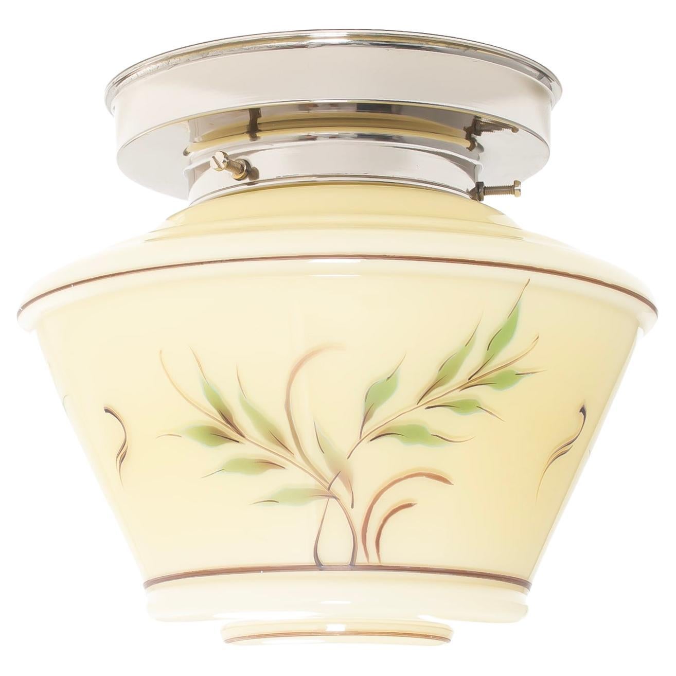 Functionalist Flush Mount Ceiling Light, 1950s