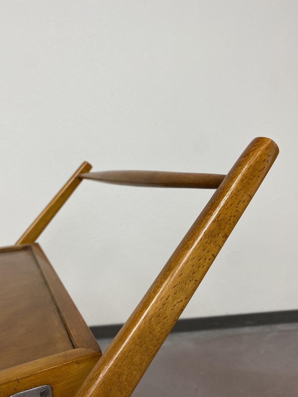 Slovak Functionalist Folding Trolley by Thonet For Sale
