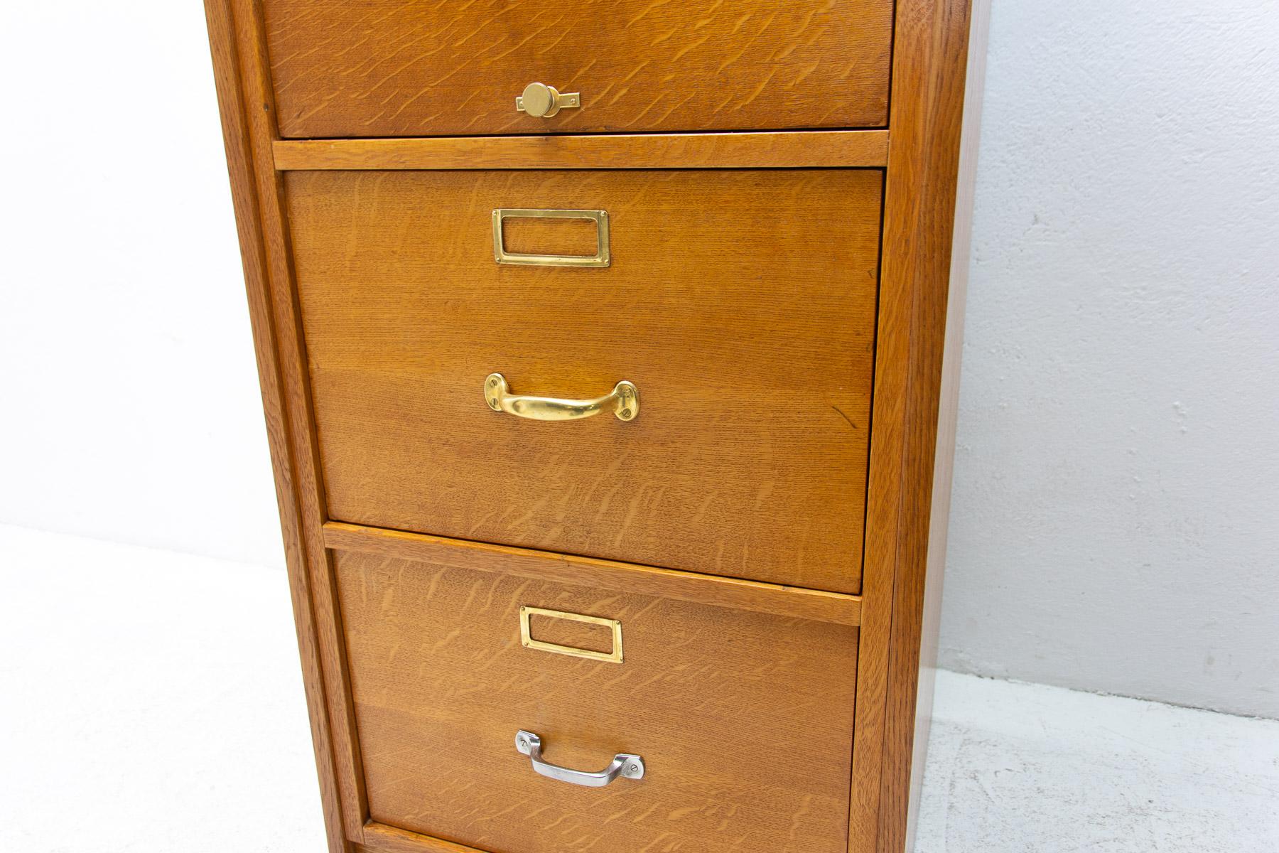  Functionalist Industrial Filing Cabinet, 1930s, Czechoslovakia 10