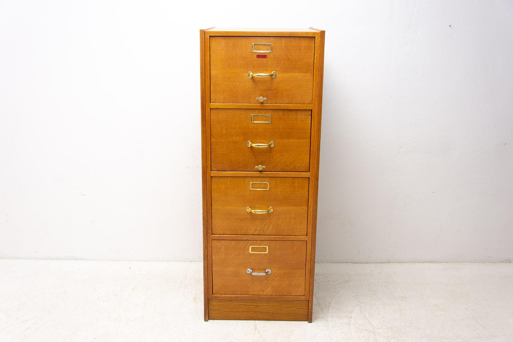  Functionalist Industrial Filing Cabinet, 1930s, Czechoslovakia 13