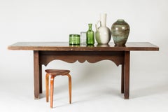 Functionalist Pine dining table by Carl Malmsten, Sweden, 1930s