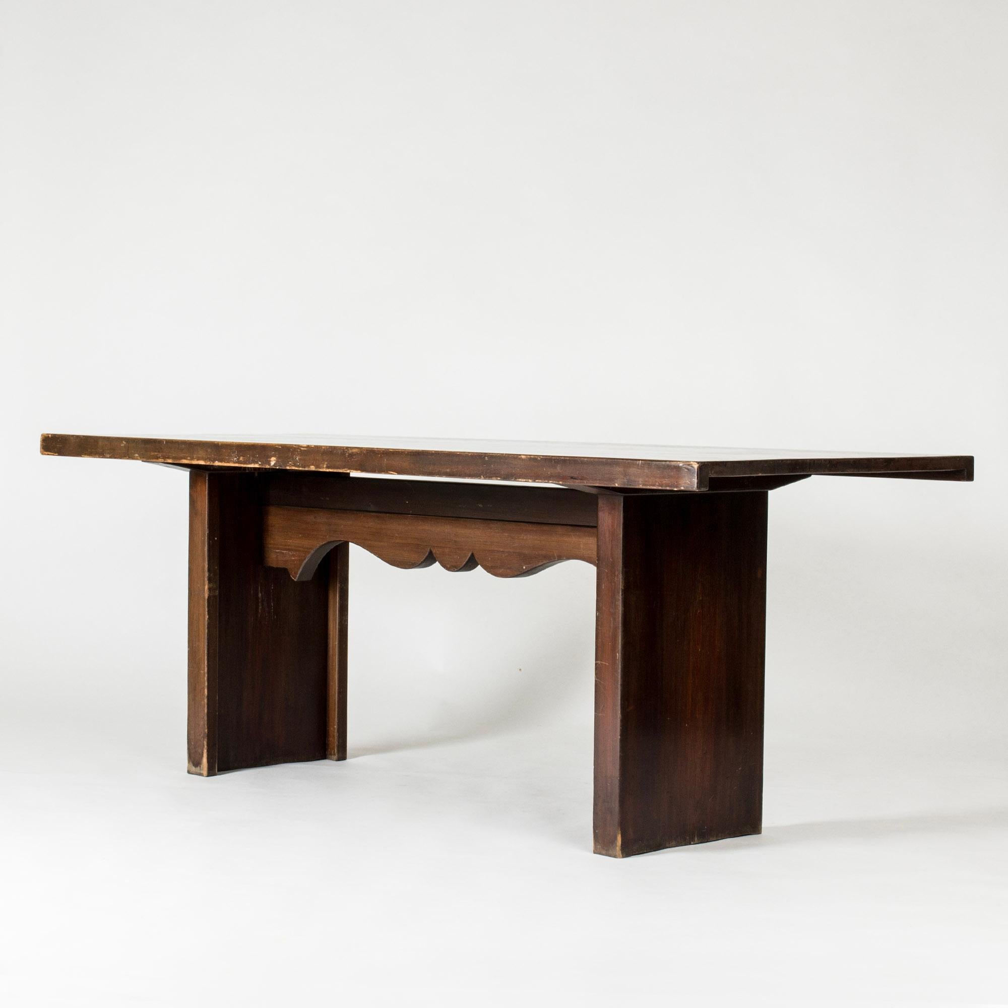 Suédois Table de salle à manger fonctionnelle en pin de Carl Malmsten, Suède, années 1930 en vente